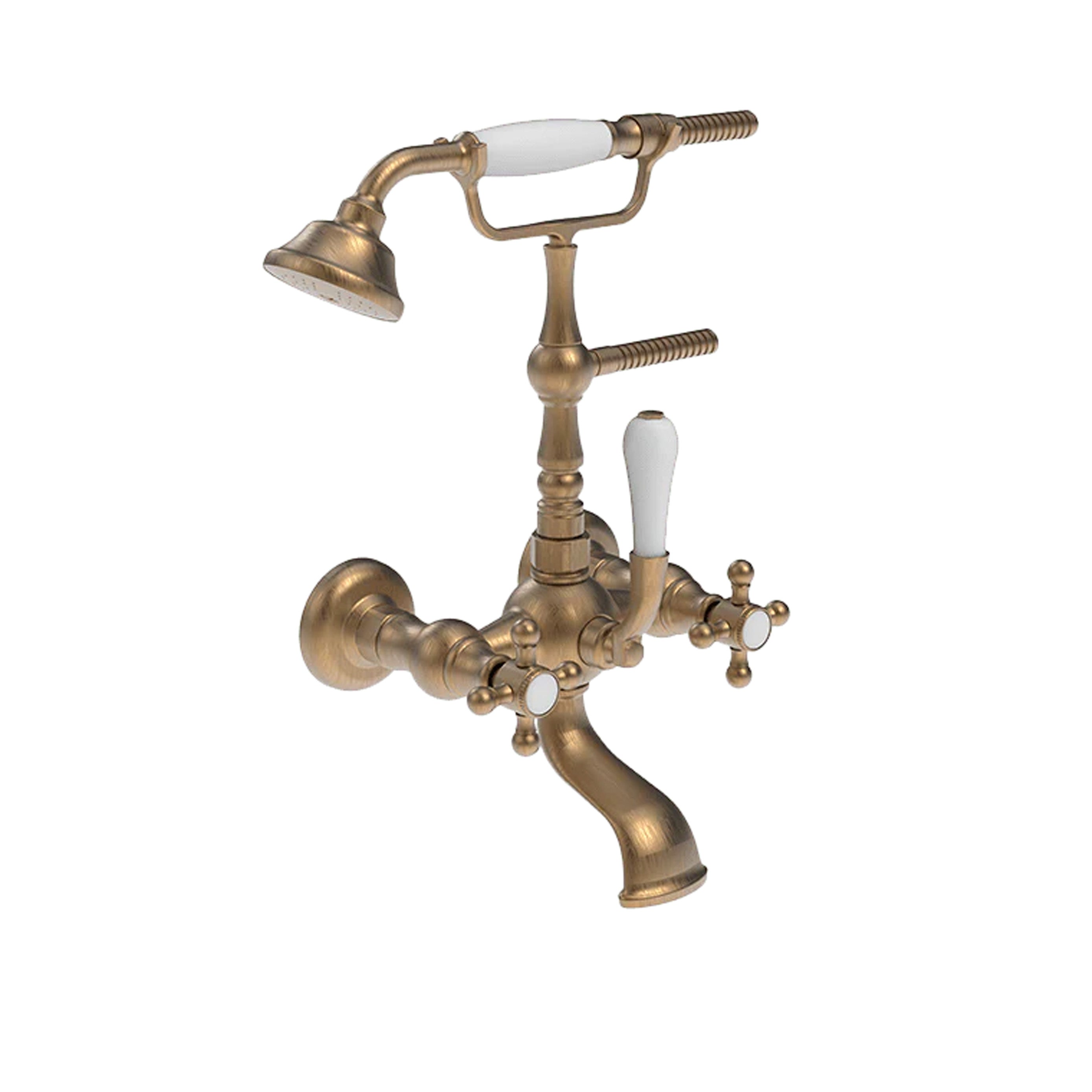Abey Armando Vicario Provincial Floor Wall Bath Filler in Bronze - 700006BR | Vintage Style Bathroom Faucet for Traditional & Farmhouse Decor