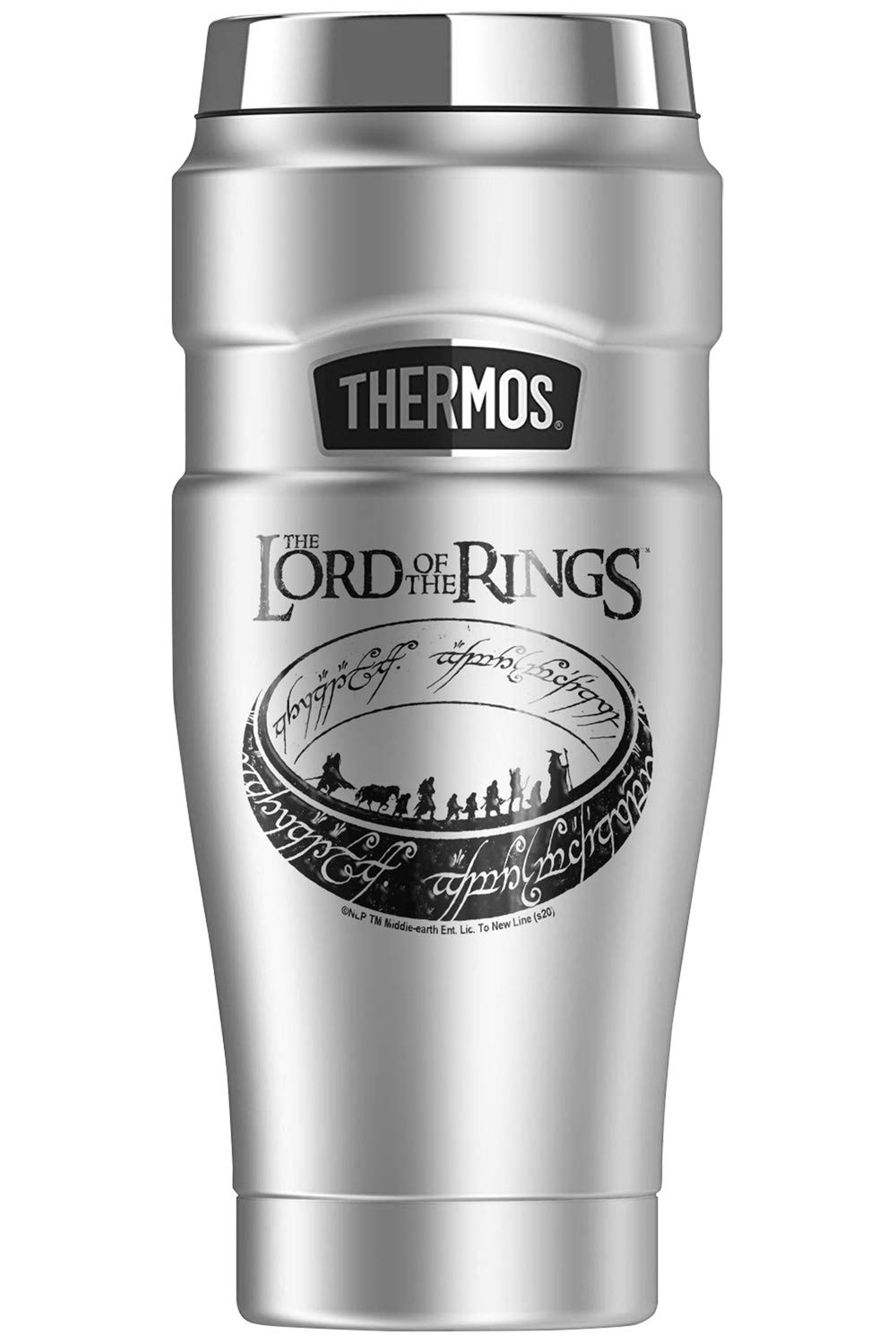 The Lord of The Rings The Journey Stainless Steel Travel Tumbler - 16oz Vacuum Insulated Double Wall Thermos Mug - Perfect for Coffee, Tea & Cold Drinks on Road Trips, Camping & Office Use
