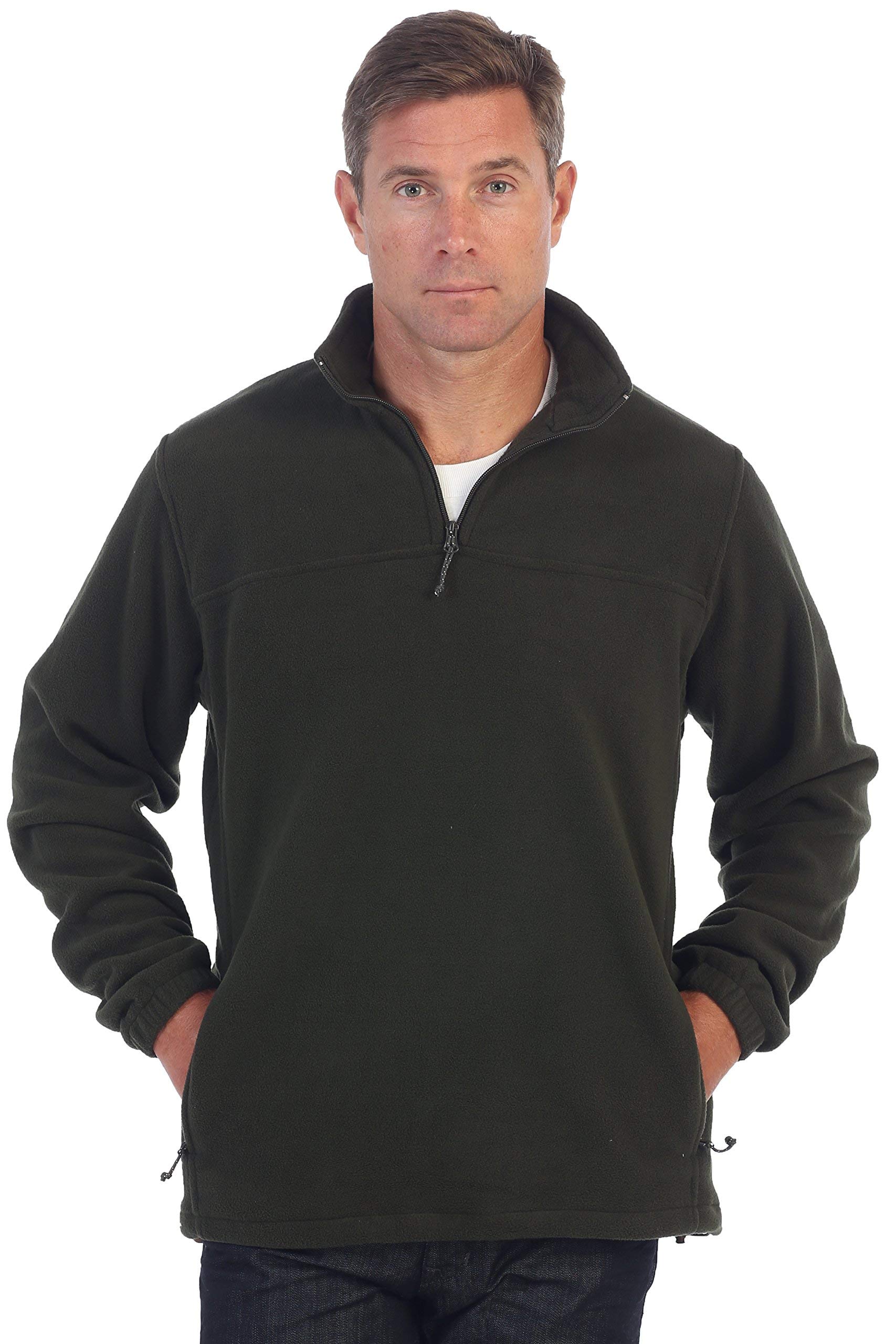 Gioberti Men's Half Zip Polar Fleece Jacket - Warm Winter Pullover for Outdoor Activities, Hiking & Casual Wear