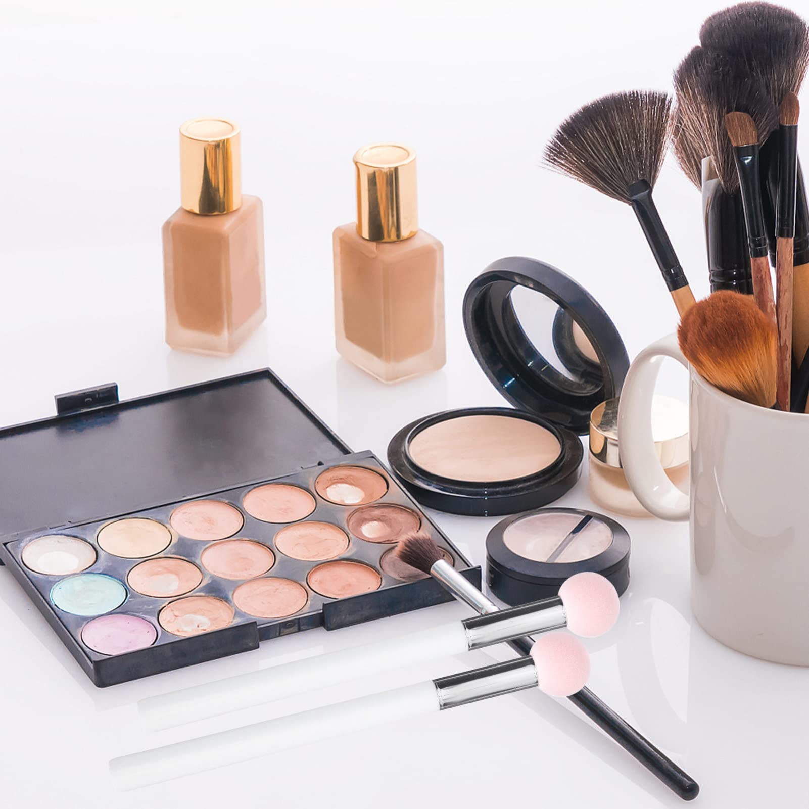 LALAFINA 5Pcs Small Mushroom Head Makeup Sponge Set - Soft Cosmetic Blender Sponges for Foundation, Concealer & Powder - Perfect for Women & Girls - Ideal for Everyday Makeup, Travel & Professional Use
