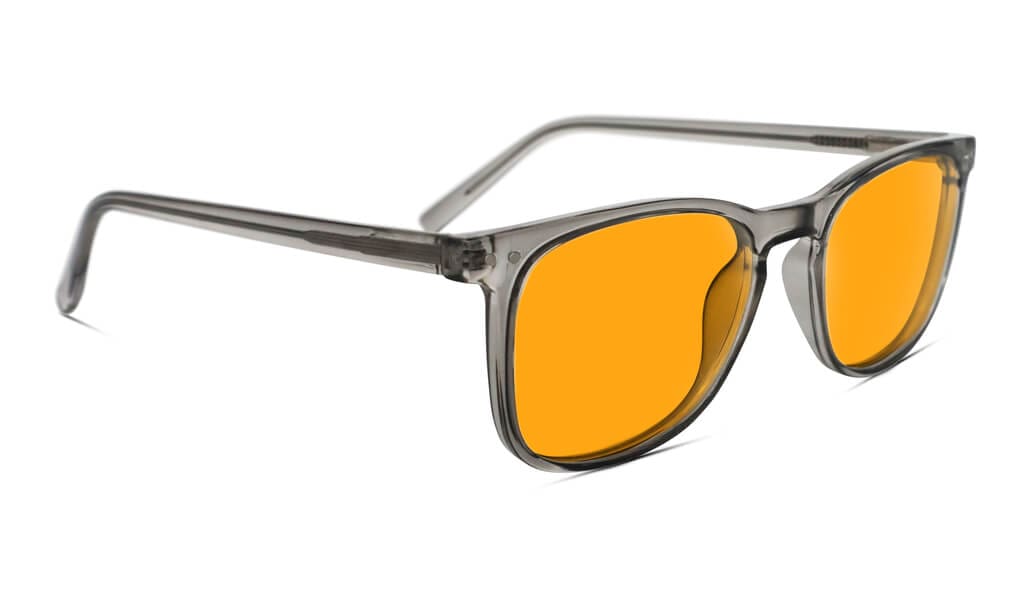 Blue Light Blocking Glasses for Sleep & Eye Strain Relief - SunDown Taylor Pearl Grey - Perfect for Nighttime Use & Screen Time Protection