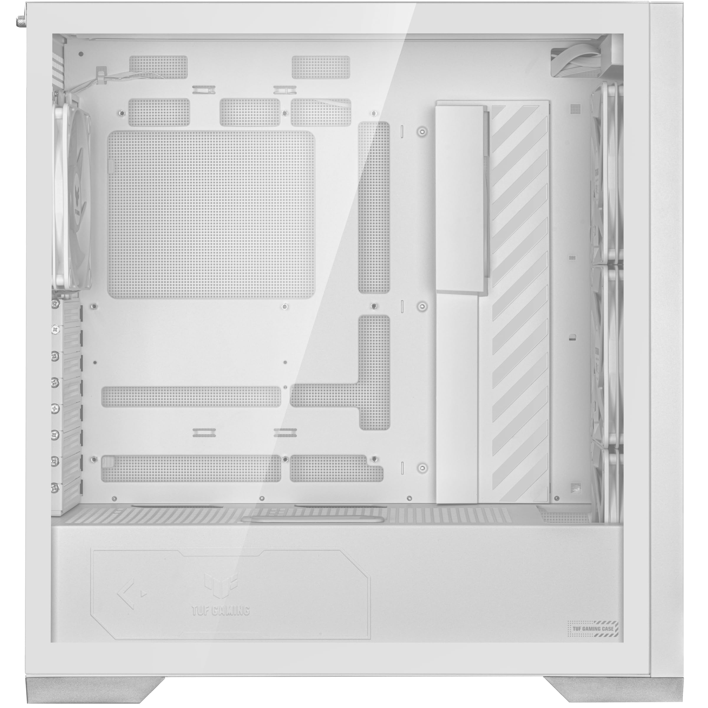ASUS TUF Gaming GT302 ARGB White Edition ATX Mid-Tower PC Case - 4x 140mm ARGB Fans for Optimal Airflow & Cooling, Interchangeable & Detachable Panels, Hidden-Connector MB Support - Perfect for Gaming Rigs & High-Performance PC Builds