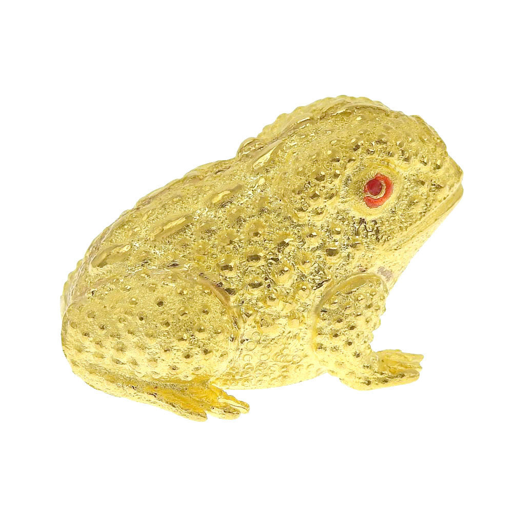 24K Gold Plated Frog Figurine - Elegant Home Decor for Feng Shui, Gift & Collectible - Perfect for Living Room, Office & Garden Display