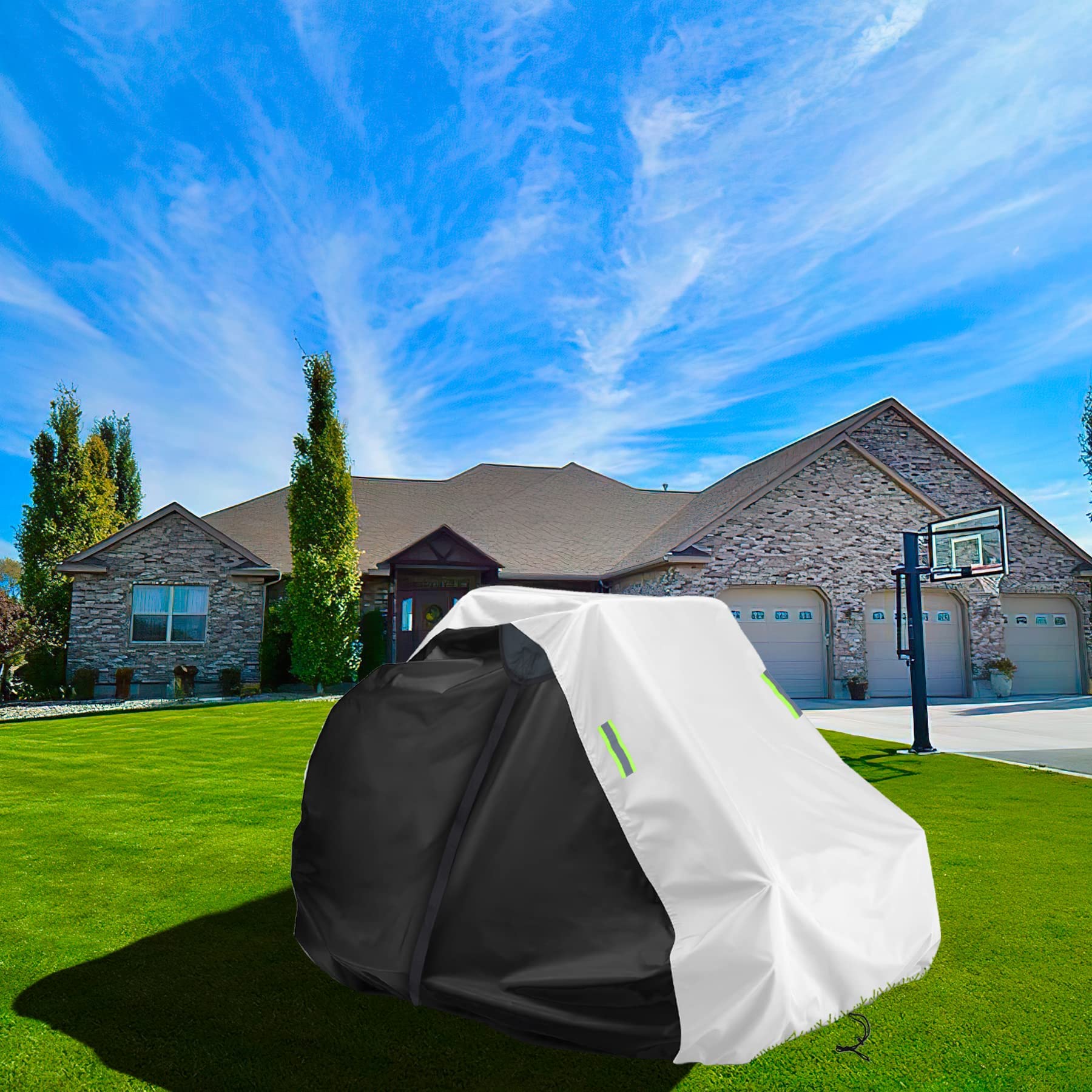 Heavy Duty Waterproof Zero Turn Mower Cover - Universal Fit for Riding Lawn Mowers up to 50