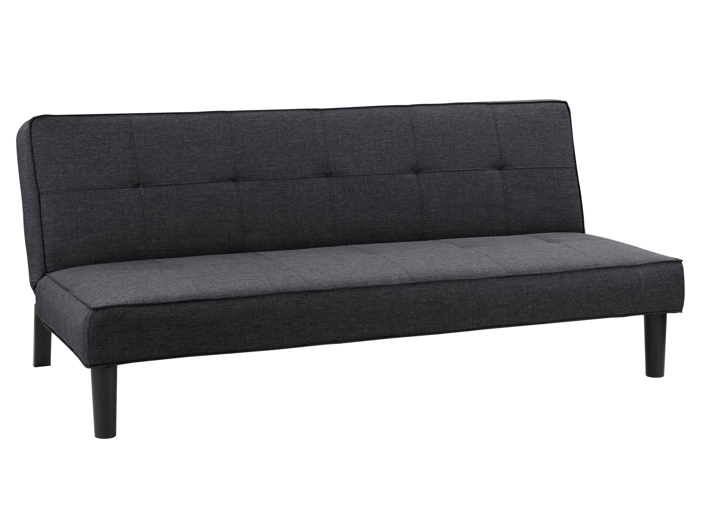 Dark Grey Futon Sofa Bed - Convertible Sleeper Couch for Small Spaces, Guest Room & Studio Apartments