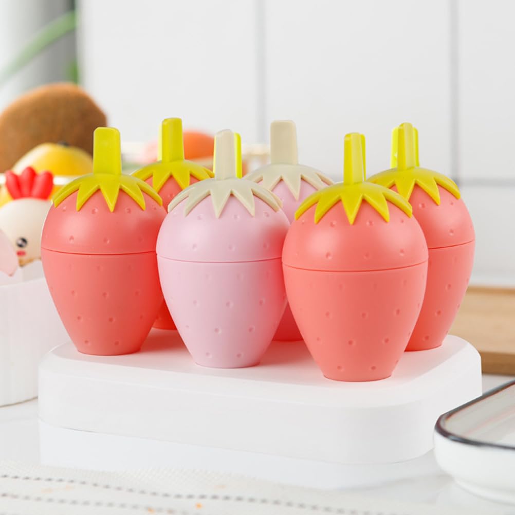 6-Piece Reusable Silicone Popsicle Molds for Kids - DIY Ice Cream, Strawberry & Fudge Treats | BPA-Free, Easy Clean | Perfect for Summer Snacks, Birthday Parties & Family Fun