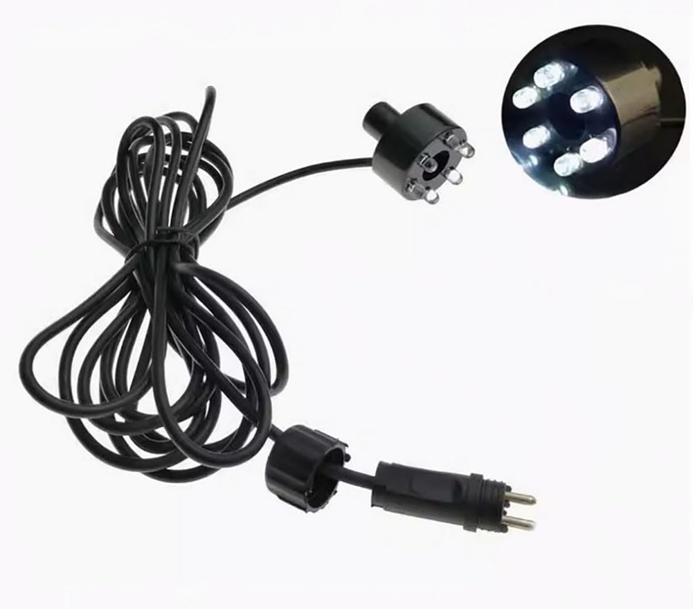 6 Pack 12V LED Underwater Lights - White Submersible Aquarium, Pond, Pool & Fountain Lights for Waterfall, Garden & Night Decoration | Waterproof Spotlight Lamp for Outdoor & Indoor Use