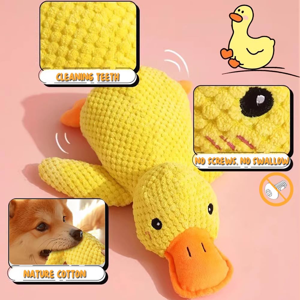 Speedy Panther Plush Dog Toys for Small Dogs - Durable Duck Squeaky Puppy Toy for Small & Medium Breeds (25cm) - Perfect for Indoor Play, Training Rewards & Cuddling