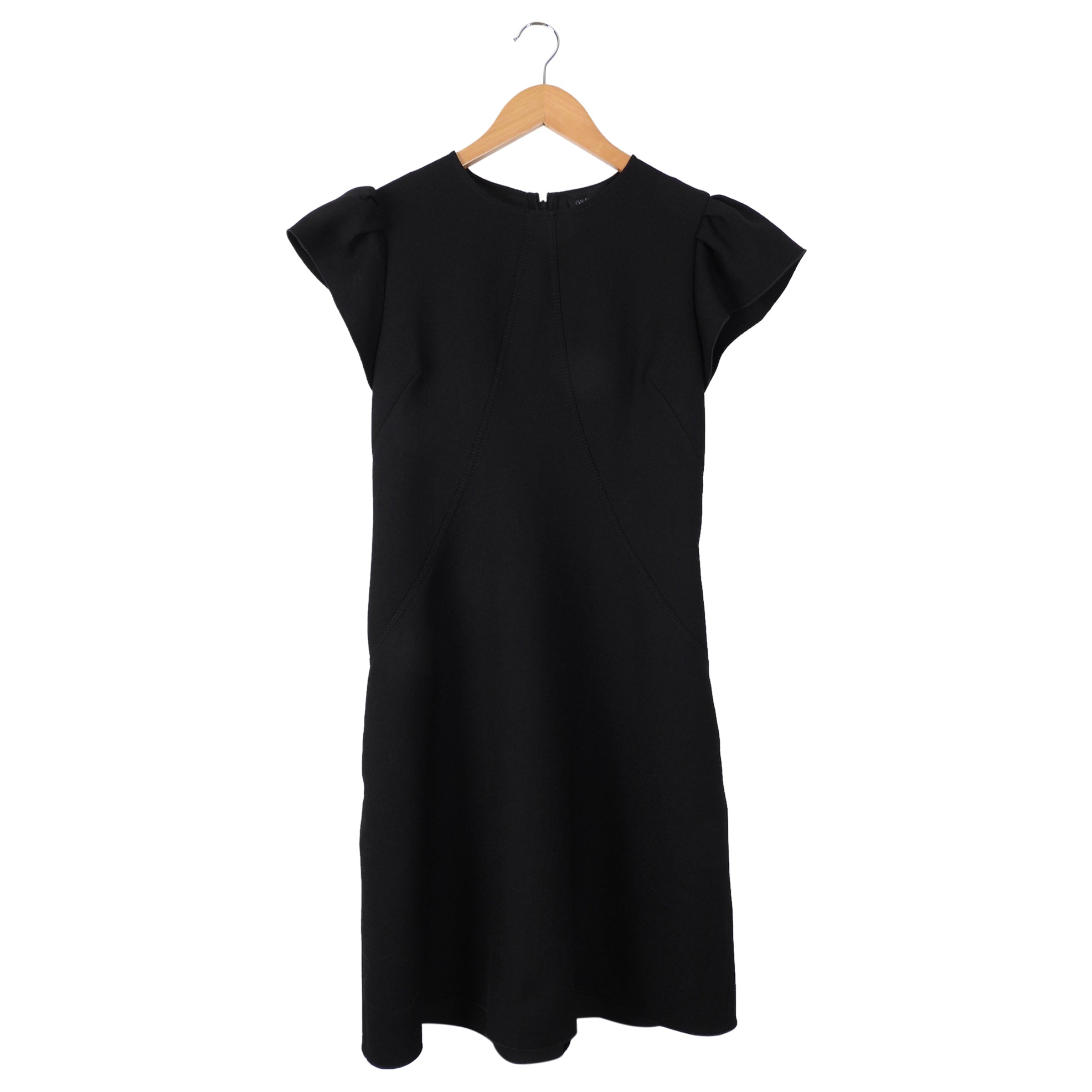 Giambattista Valli Black Ruffle Sleeve Dress for Women - Elegant Evening Gown for Parties, Weddings & Special Occasions