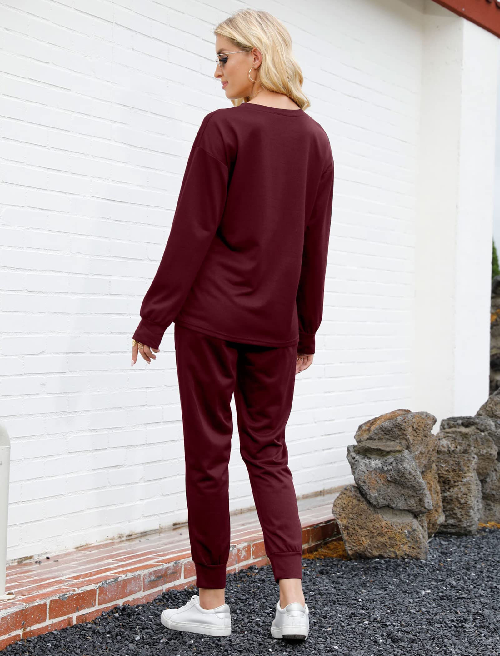 Bofell Women's 2-Piece Lounge Set - Soft Travel Sweatsuit & Trendy Pajama Outfit for 2024 | Perfect for Home Relaxation, Airplane Comfort & Casual Streetwear