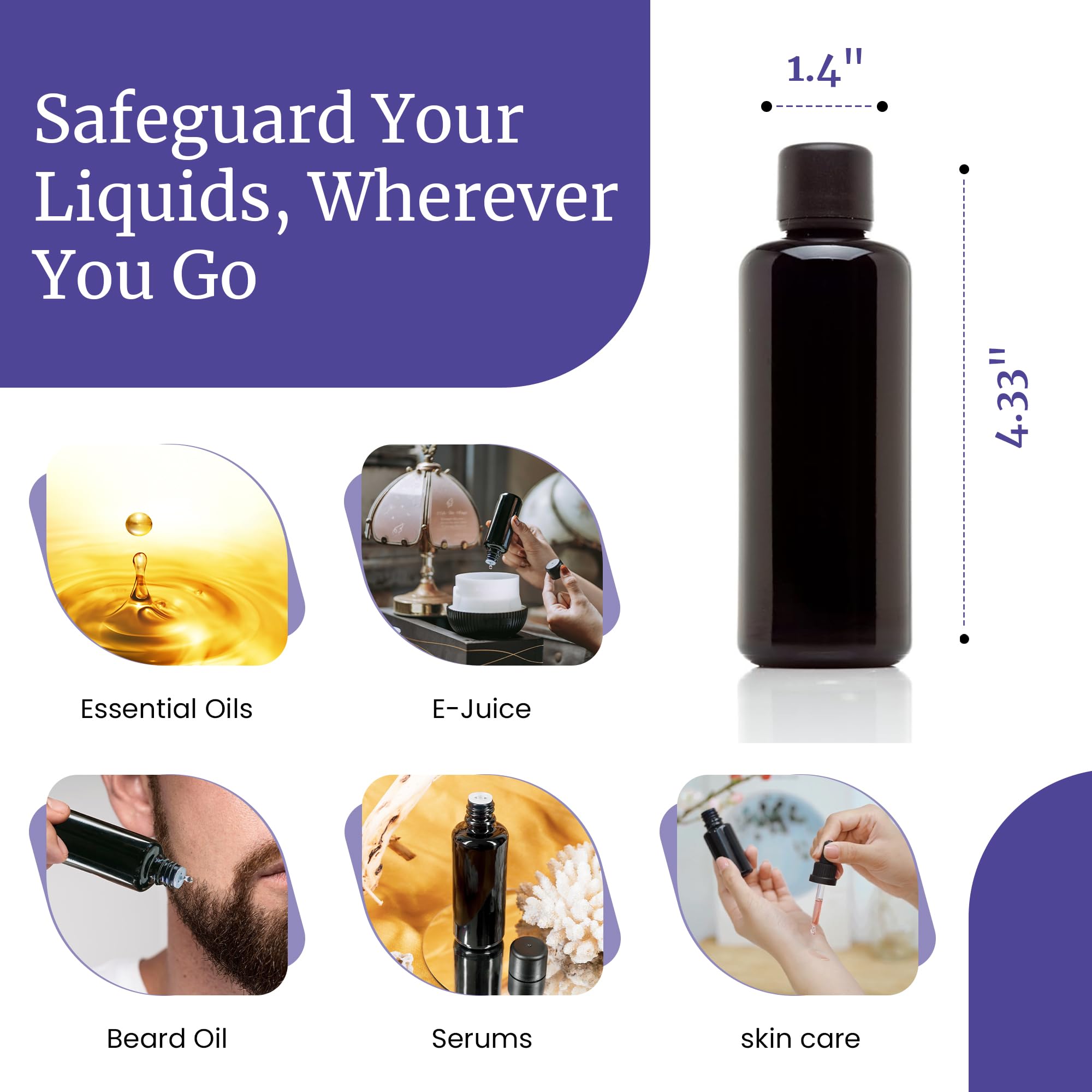 Infinity Jars 50ml (1.7oz) Glass Bottles with Euro Dropper & UV Protection - 10 Pack Airtight Essential Oil Storage Containers for Long-Term Preservation | Perfect for DIY Serums, Herbal Extracts & Aromatherapy Use at Home