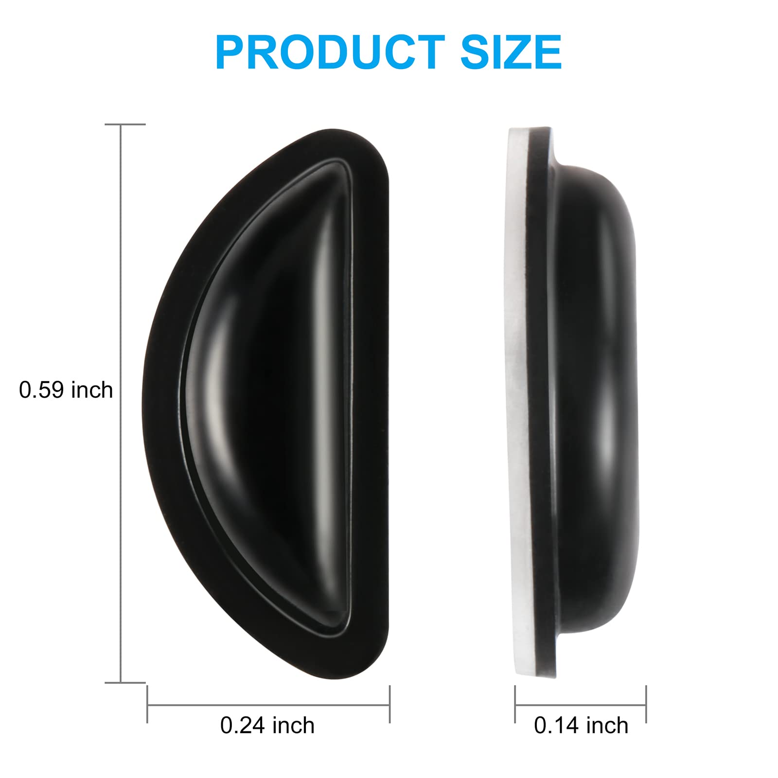 Soft Silicone Eyeglass Nose Pads - Anti-Slip Comfort Nose Pads with Sticky Backing for Glasses & Sunglasses (10 Pairs, Black) - Perfect for Reading, Driving & Daily Wear