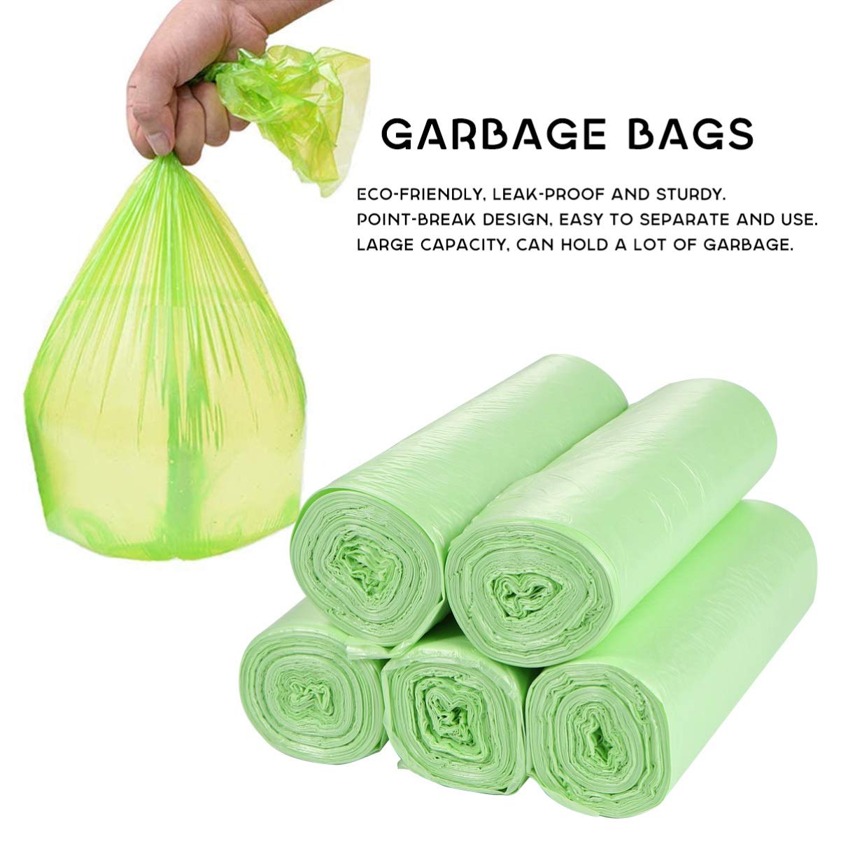 100pcs Heavy Duty Trash Bags - Large Garbage Bags for Home & Office Use