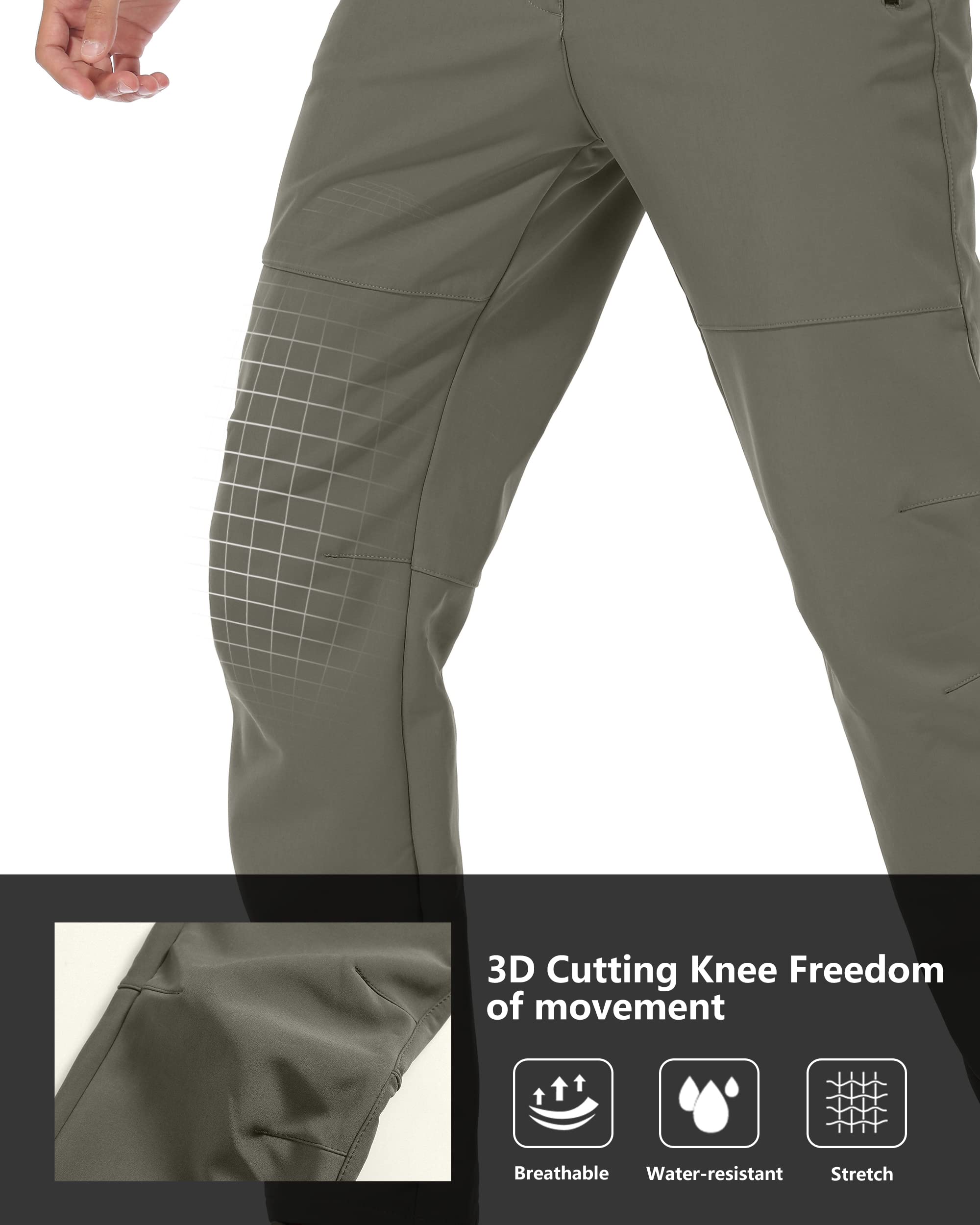 Men's Waterproof Snowboard Pants - Fleece Lined for Skiing & Hiking
