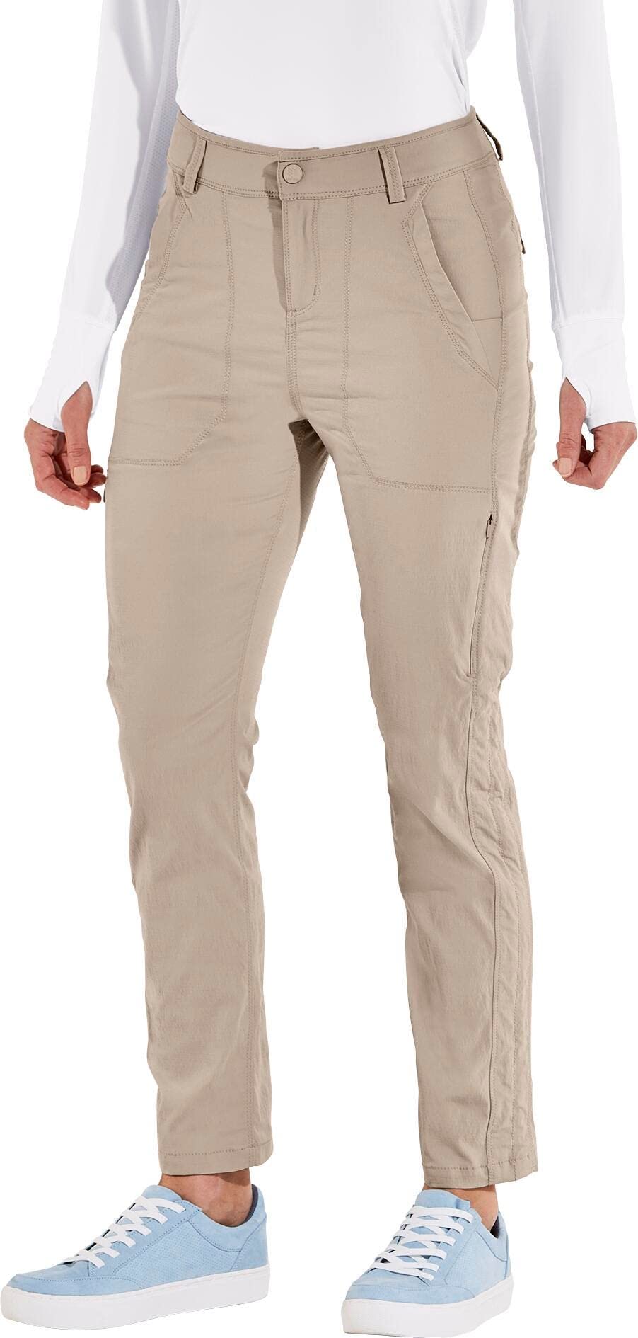 Coolibar UPF 50+ Women's Sun Protective Fishing Pants - Lightweight Quick-Dry Outdoor Hiking & Beachwear