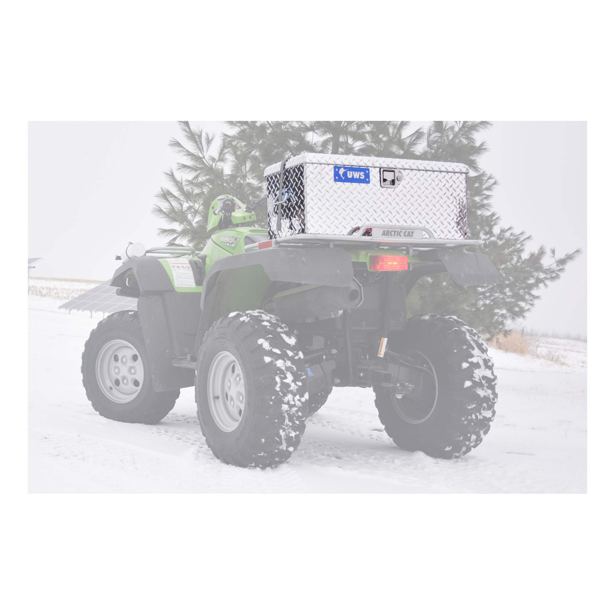 UWS EC20001 32-Inch Heavy-Wall Aluminum ATV Storage Box with RigidCore Lid - Black | Waterproof Cargo Carrier for ATV, UTV, Side by Side & Off-Road Vehicles | Perfect for Camping, Hunting & Outdoor Adventures