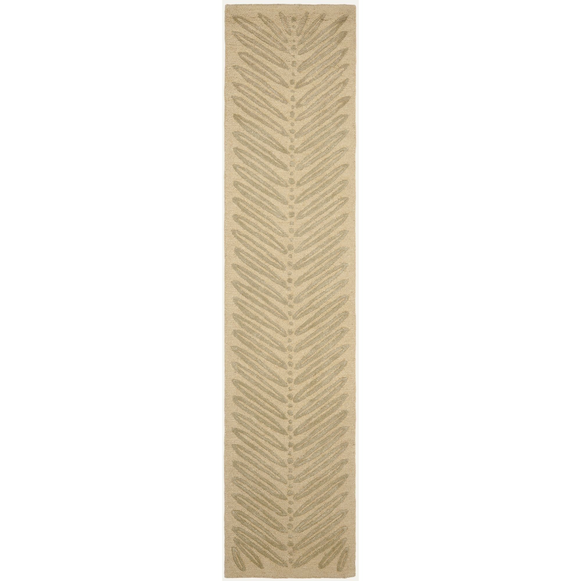 Martha Stewart x Safavieh Chevron Leaves Area Rug in Oolong Tea Green, 2'3