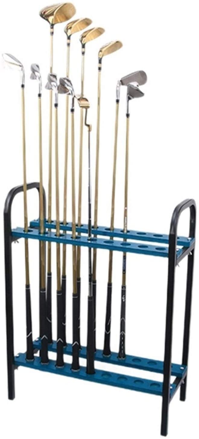 DERTEIO Black 18-Hole Golf Club Holder Stand - Metal Golf Club Organizer & Storage Rack for Indoor and Outdoor Use - Perfect for Golf Bag Organization, Club Display, and Home/Clubhouse Storage