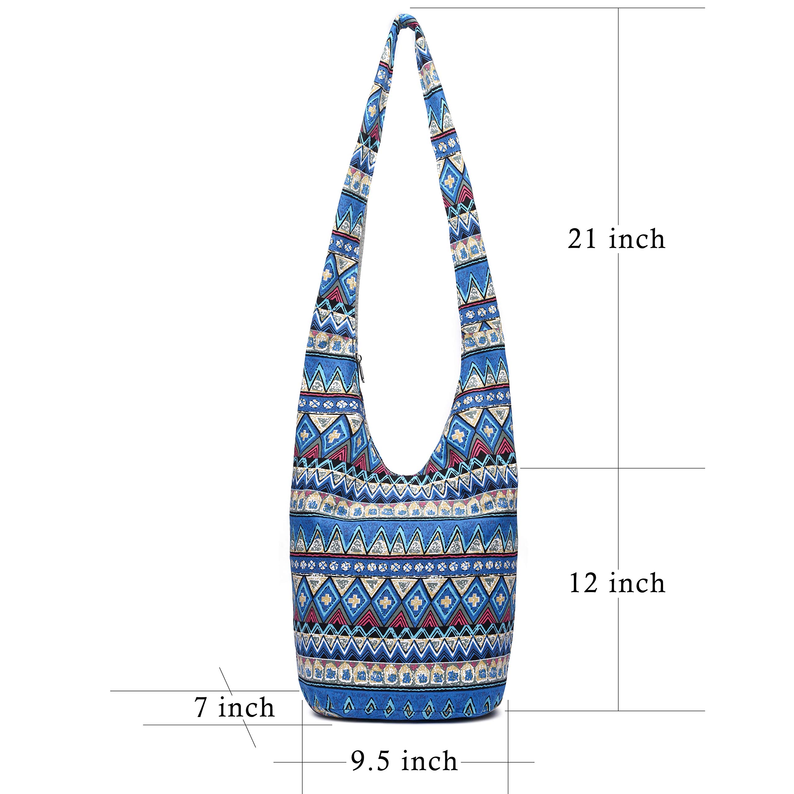 Stylish Women's Canvas Shoulder Bag - Bohemian Crossbody Purse with Animal Print for Casual & Travel Use | Hippie Hobo Handbag for Everyday Outfits & Festivals