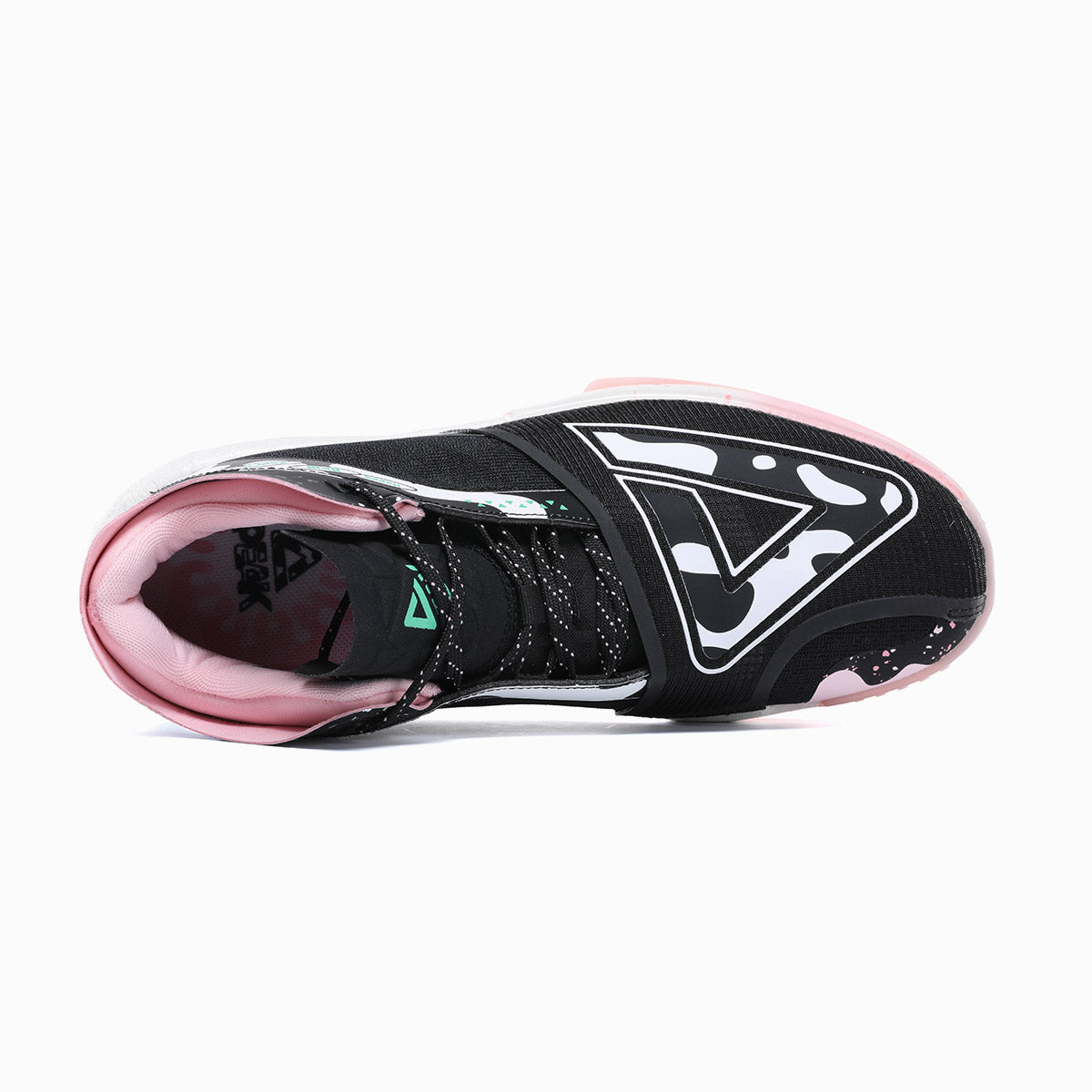 PEAK Men's New Attitude Andrew Wiggins Basketball Shoes - Black/White High-Top Sneakers for Men - Perfect for NBA Games, Streetwear & Casual Wear