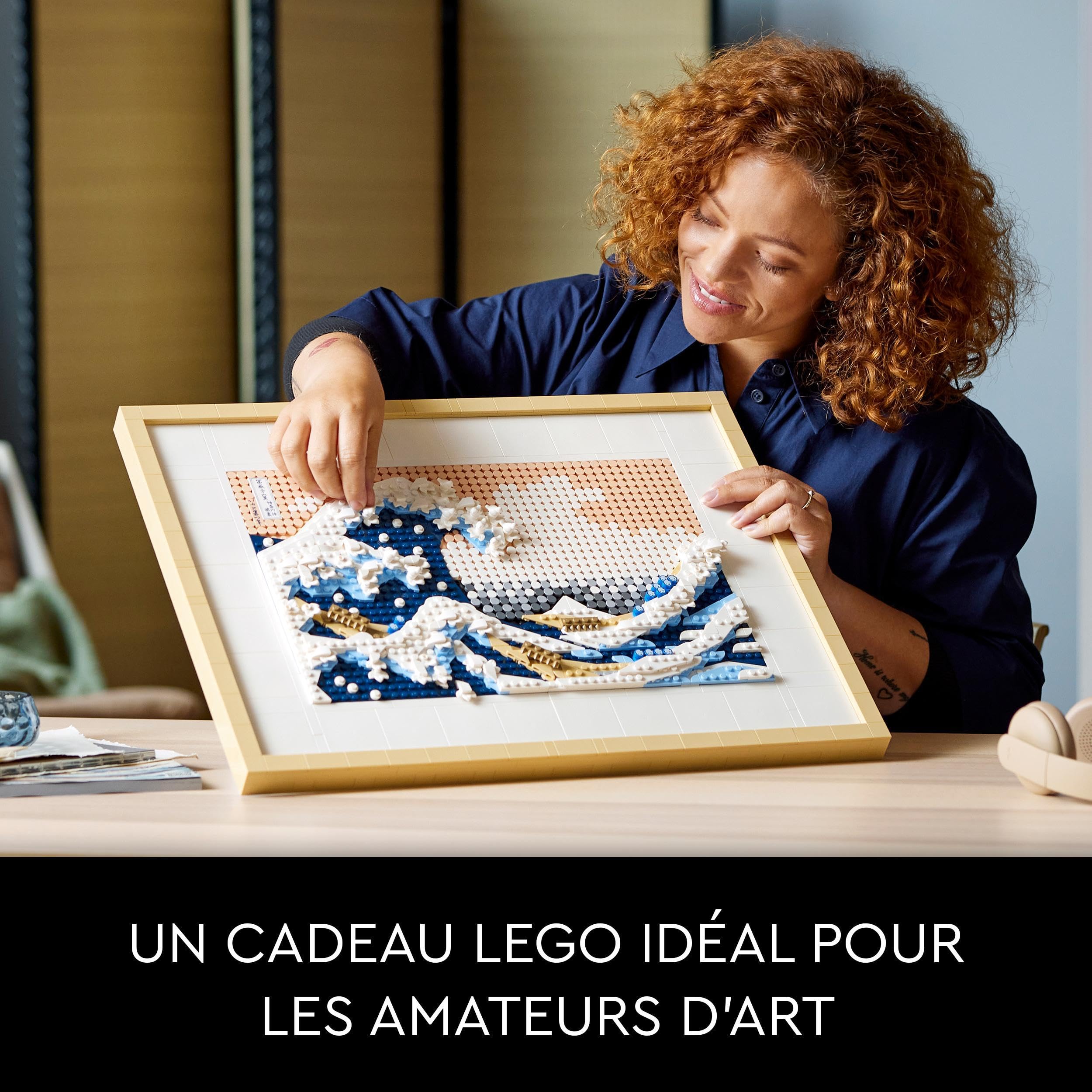 LEGO ART Hokusai – The Great Wave Building Kit, Japanese Wall Decor, Ocean Art Mosaic, Creative DIY Hobby for Adults, Home & Office Decoration (Set 31208) - Perfect for Art Lovers, Home Decorators & Stress Relief Activities
