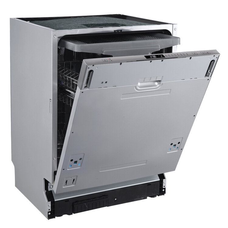InAlto Fully Integrated Dishwasher DWI62CS - 24 Inch Built-In Dishwasher with 6 Wash Cycles, Energy Star Certified - Perfect for Kitchens, Apartments, and Small Spaces
