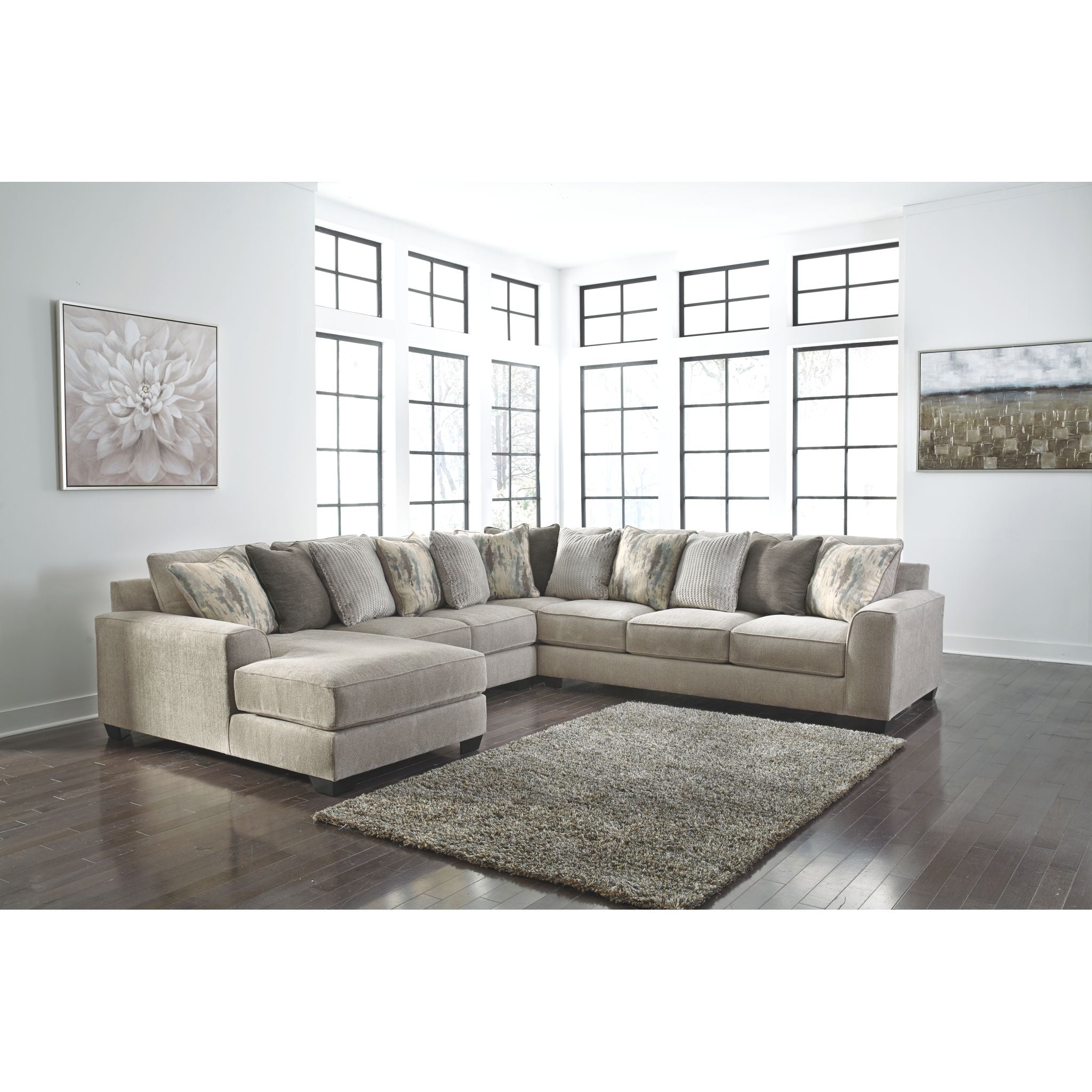 Ardsley 4-Piece Sectional Sofa with Chaise Lounge - Modern L-Shaped Living Room Couch for Small Spaces, Apartment & Family Gatherings