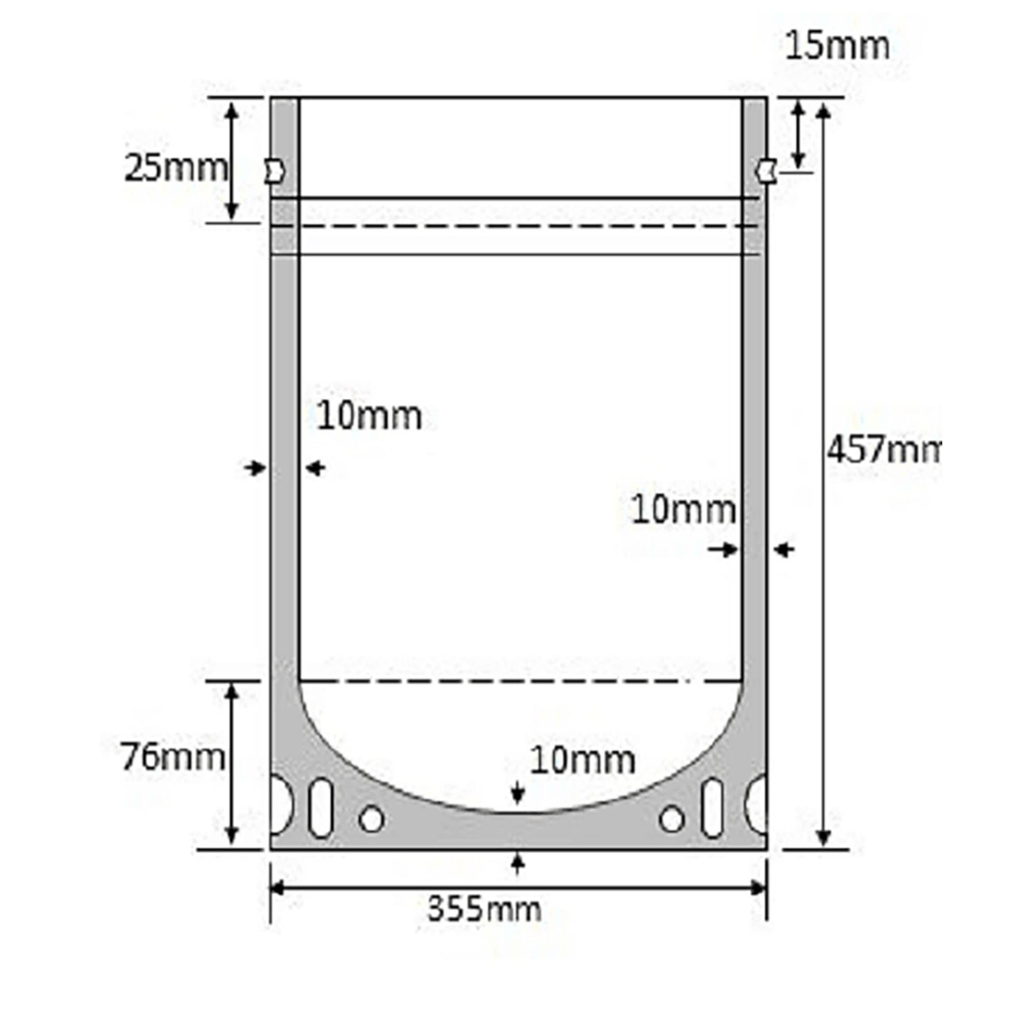 2 Gallon Mylar Bags with Ziplock - 5.0 Mil Thick (14