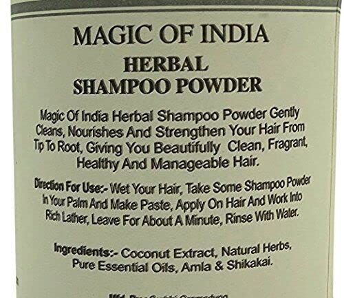 RSGM Magic of India Herbal Lotus Shampoo Powder with Conditioner - 50g | Natural Hair Care for Dry & Damaged Hair | Perfect for Travel, Camping & Daily Use