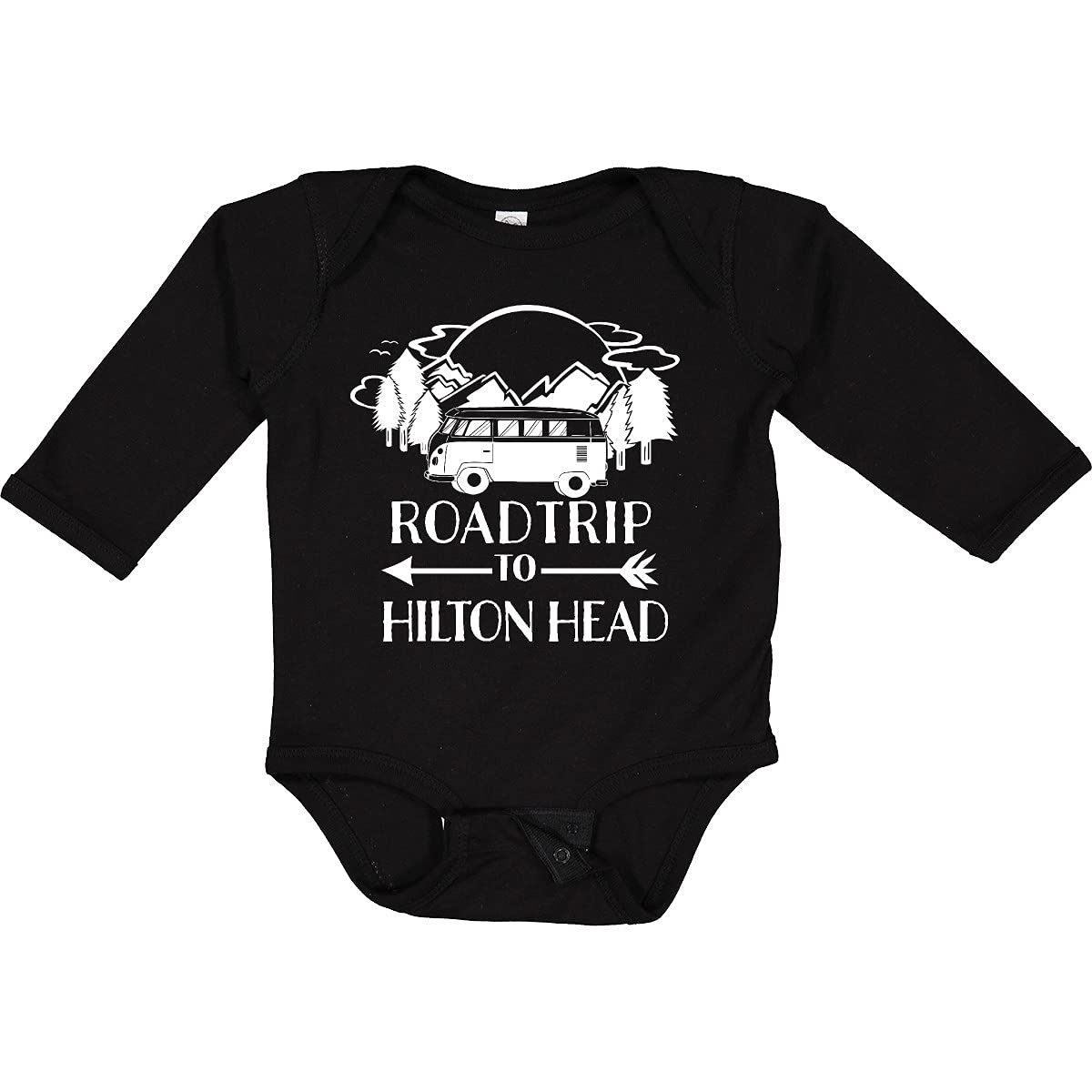 Inktastic Road Trip to Hilton Head Long Sleeve Baby Bodysuit - Soft Cotton Onesie for Newborns & Infants - Perfect for Travel, Family Photos & Casual Outings