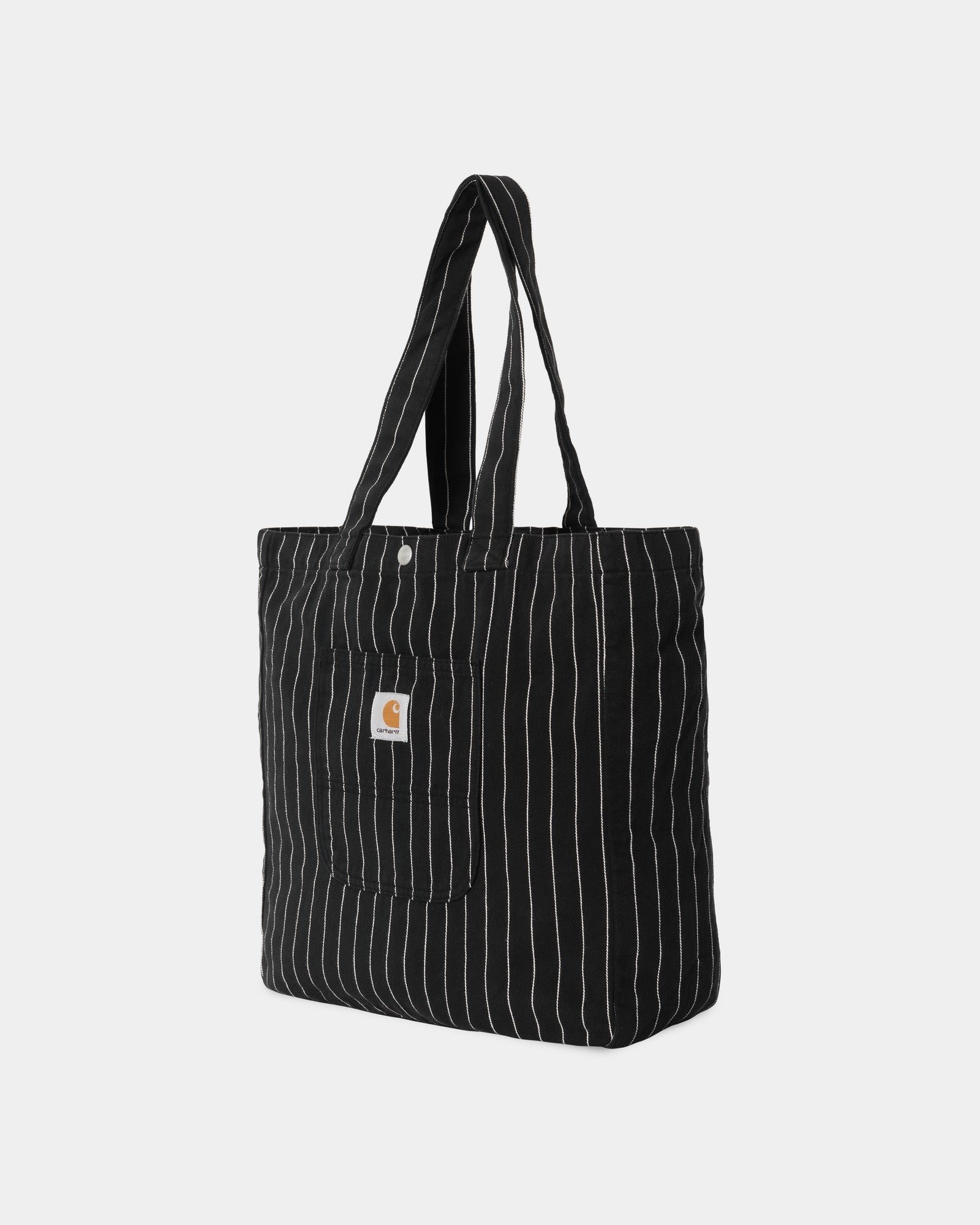 Hendry Tote Bag for Women - Black Waxed Canvas with Seaton Stripe Design - Stylish & Durable Everyday Purse for Work, Travel & Shopping