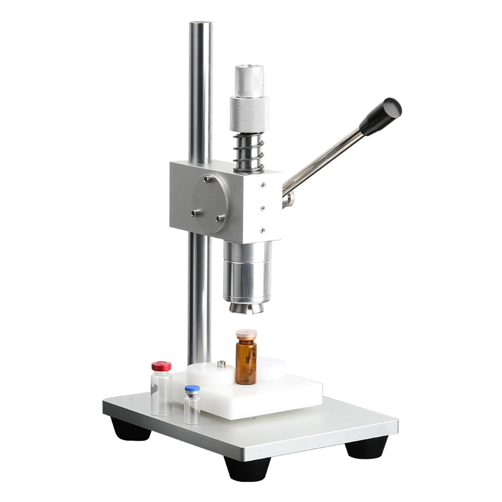 Professional Manual Perfume Capping Machine - Adjustable Height Bottle Capper for 13-20mm Aluminium Caps | Perfect for Perfume Bottles, Essential Oil Bottles & Small Cosmetic Containers | Home DIY & Small Business Packaging Solution