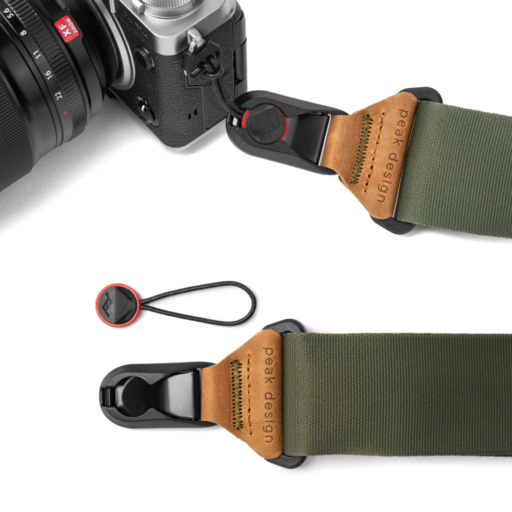 Peak Design Slide Camera Strap - Adjustable & Comfortable Shoulder Strap for DSLR & Mirrorless Cameras - Sage Green | Perfect for Travel, Hiking & Outdoor Photography