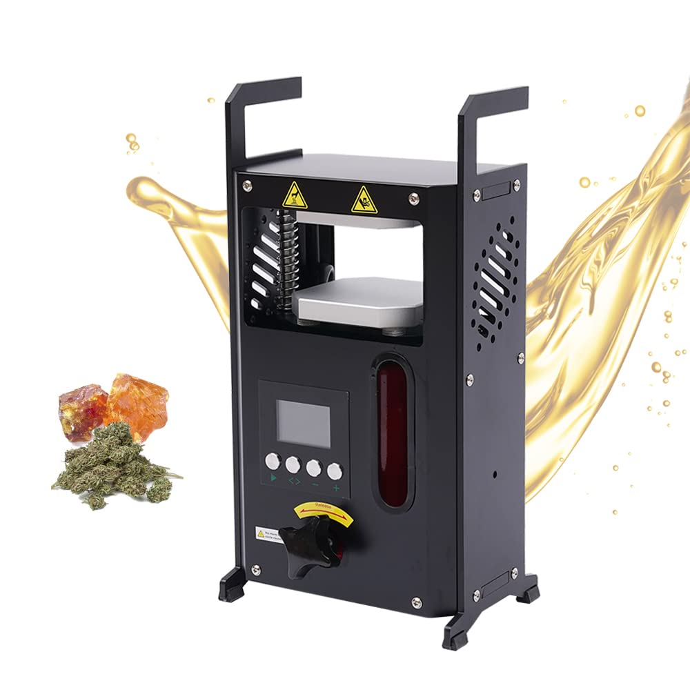 CNCEST 4 Ton Manual Heat Press Machine with Dual Heating Plates - 110V/300W High Pressure Oil Extractor for DIY, Crafting, and Small Business Use