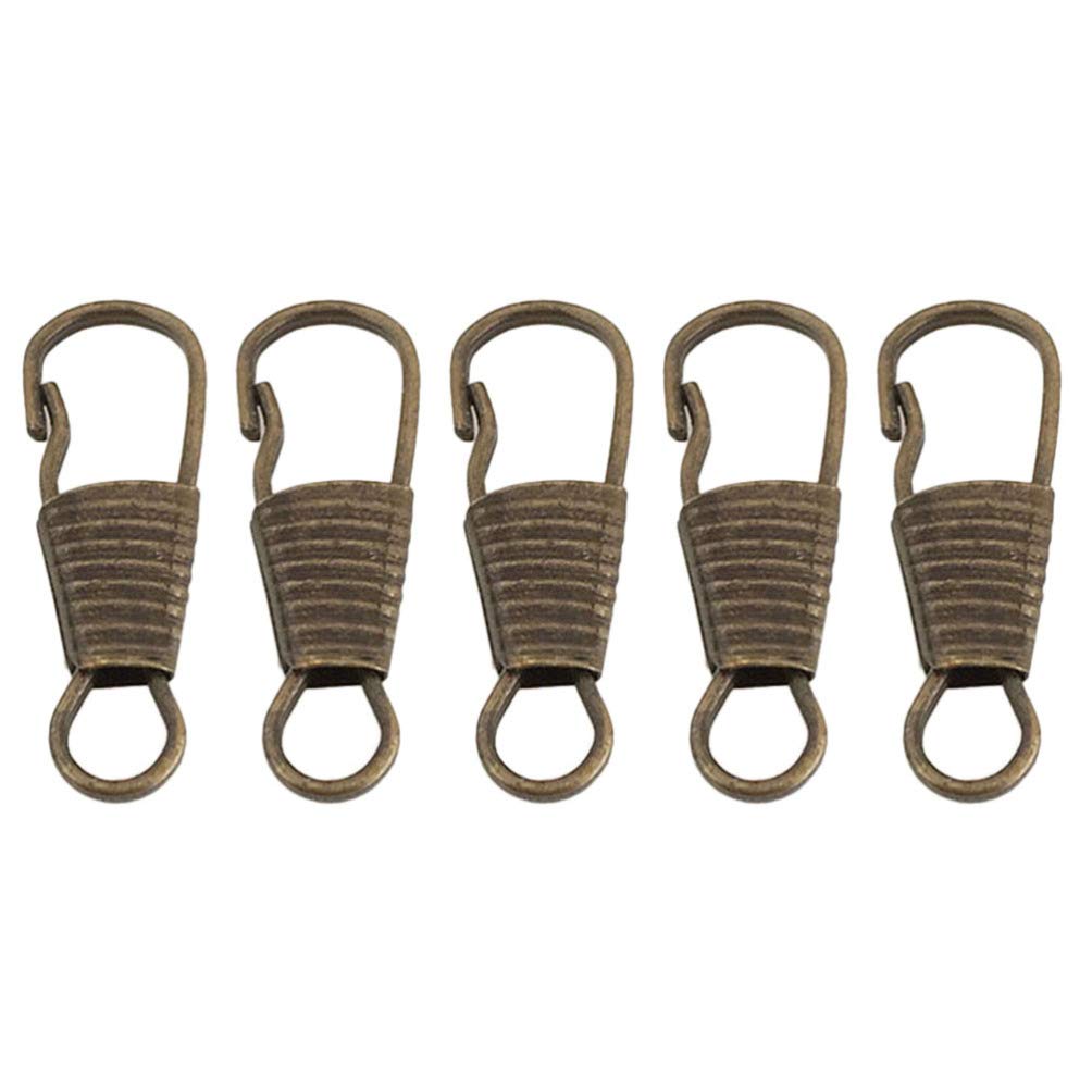 10pcs Bronze Zipper Pull Tab Replacement - Universal Metal Zipper Handle Repair Kit for Suitcases, Luggage, Backpacks, Coats & Boots | Durable Zipper Slider Parts for Easy Fixing & DIY Projects