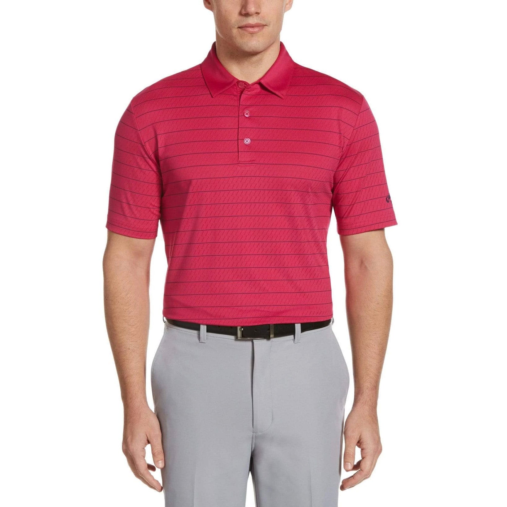 Callaway Men's Ventilated Stripe Golf Polo Shirt - Moisture-Wicking & Breathable for Comfort on the Golf Course
