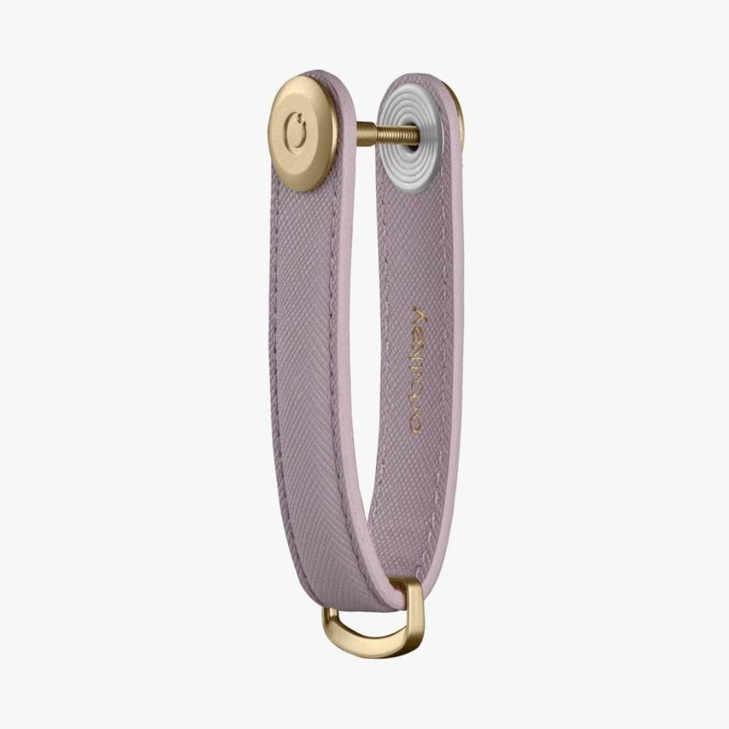 Orbitkey Saffiano Leather 2.0 Key Organizer - Premium Key Holder for Men & Women - Compact Keychain Wallet with RFID Protection - Perfect for Home, Office & Travel (Lilac)