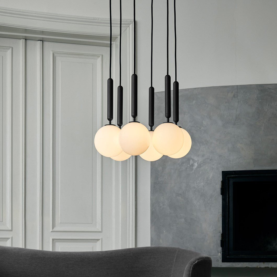 Elysian Glow Pendant Swag Light - Modern Adjustable Hanging Chandelier for Bedroom, Living Room & Dining Room Decor | Dimmable LED Lighting Fixture for Home & Office