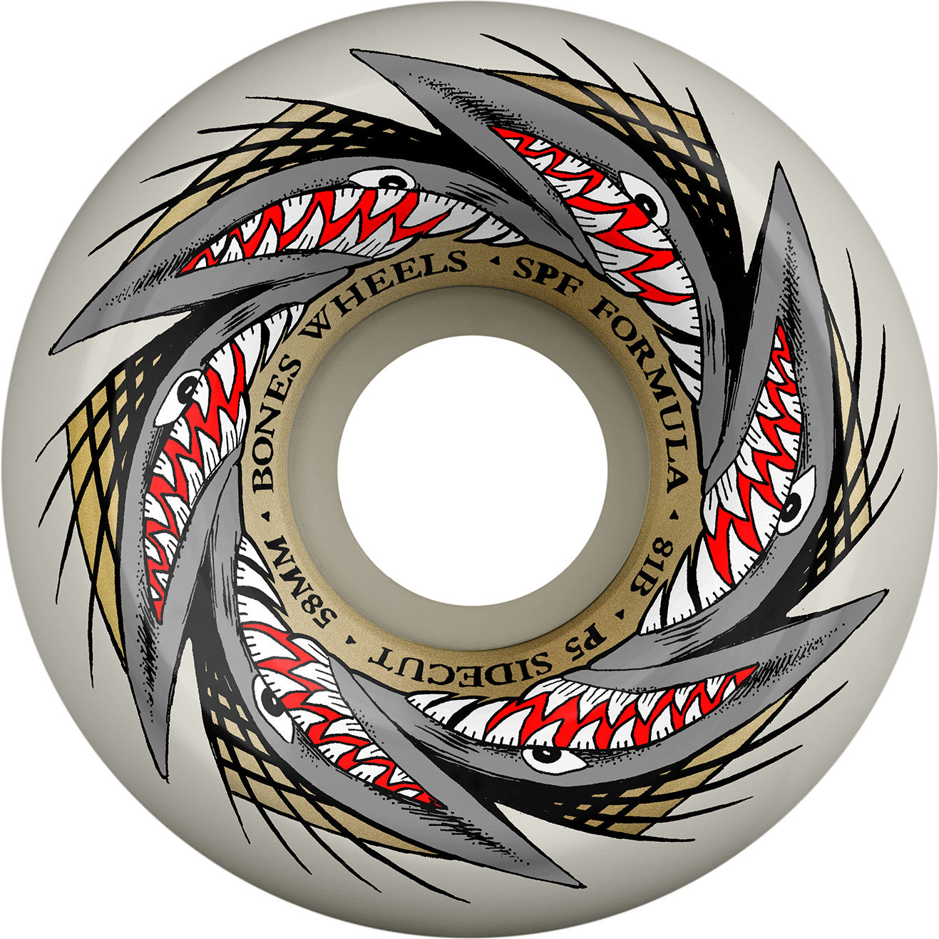 Bones Pool Sharknado P5 Sidecut Skatepark Wheels 54mm - High-Performance Skateboard Wheels for Park, Pool & Street Skating