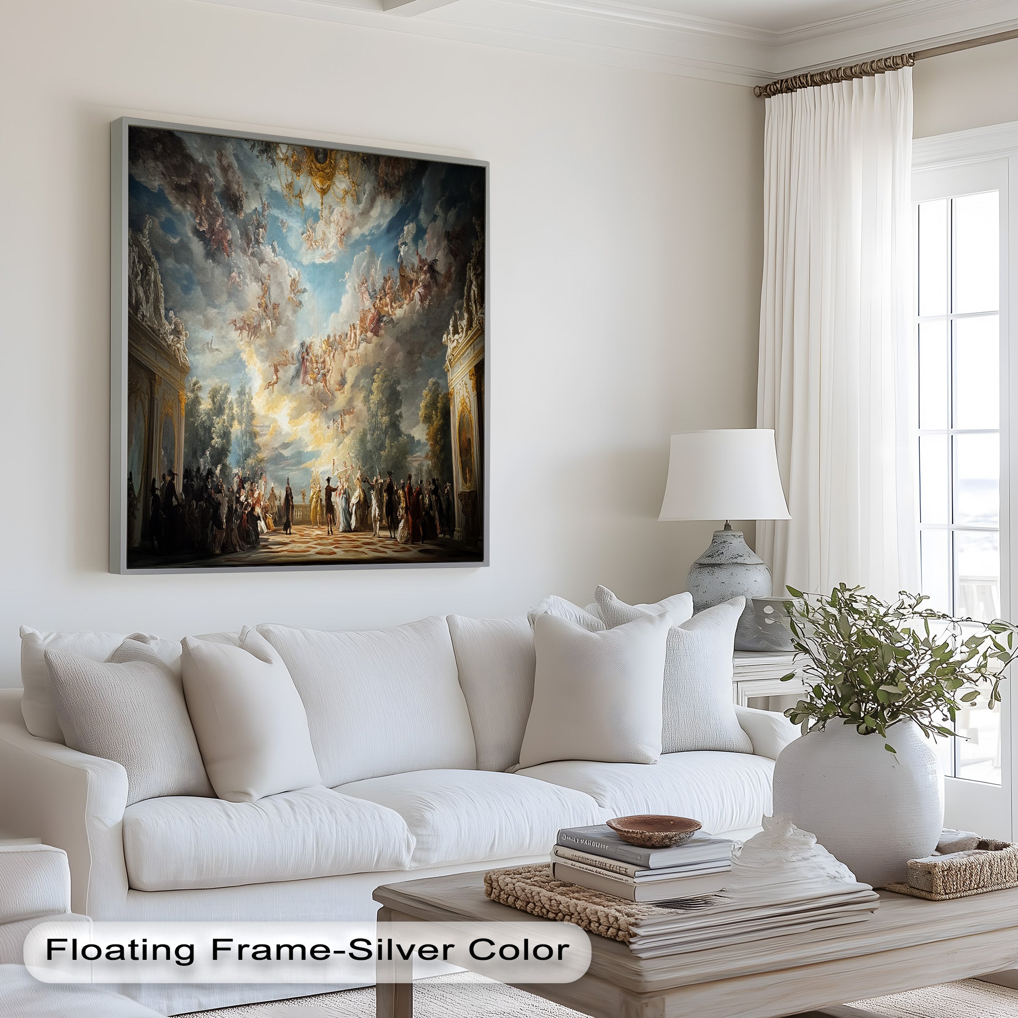 Baroque Heaven - Grand Ballroom Oil Painting | Classic Artwork for Home Decor, Office & Gallery | Perfect for Living Room, Dining Area & Wall Display