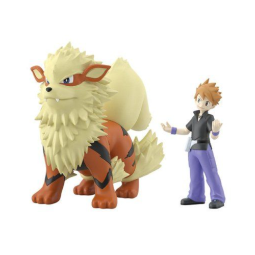 Premium Bandai Pokemon Scale World 1/20 Green & Arcanine Figure Set - Collectible Anime Toy for Display, Gifts, and Pokemon Fans