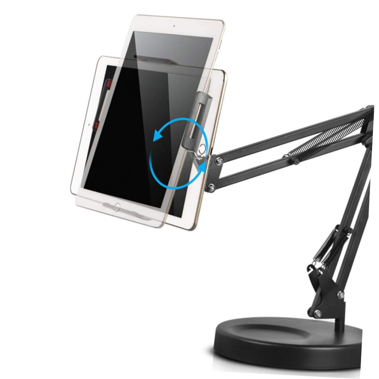 ABOOFAN Universal Flexible Phone Holder with 360° Rotatable Ball Neck & Metal Base - Adjustable Desk Stand for iPhone, Samsung, Galaxy - Perfect for Home Office, Video Calls, Watching Movies & Hands-Free Use
