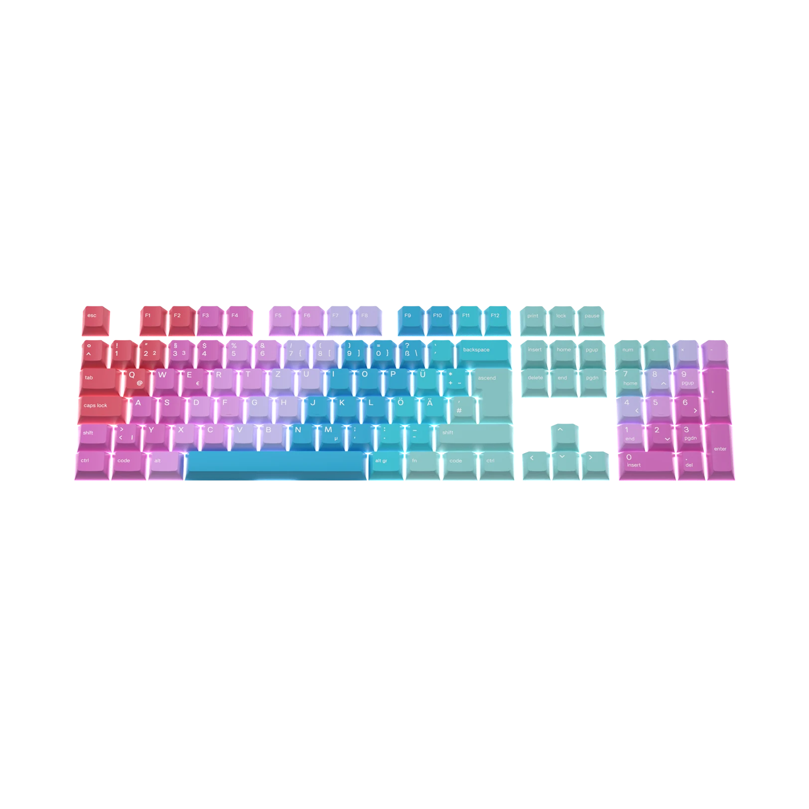 Custom Keycaps for Mechanical Keyboards - Daydream DE Design - Perfect for Gaming, Typing & Office Work
