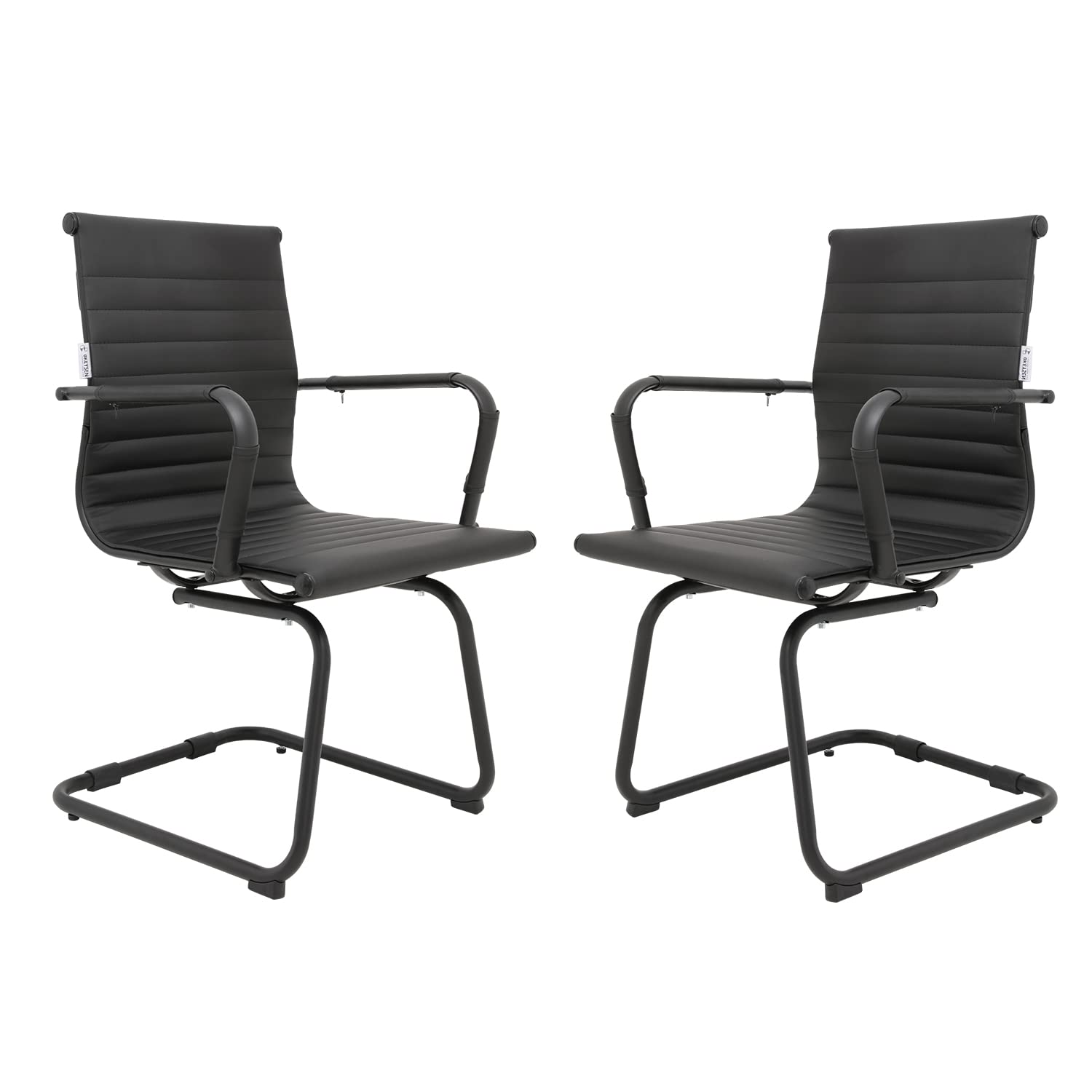 Okeysen 2-Pack Modern Conference Room Chairs - Mid Back Office Guest Chairs with Sled Base for Waiting Room & Reception Area - Perfect for Business Meetings, Corporate Offices, and Professional Spaces