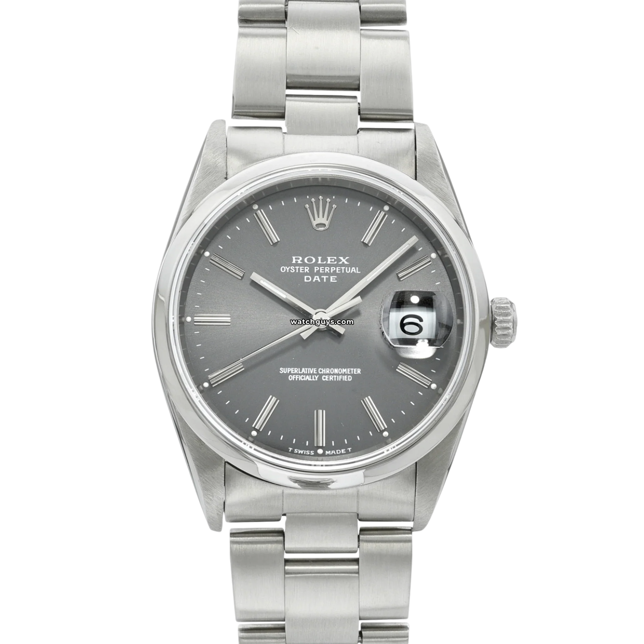 Original Rolex Datejust 15200 Men's Watch - Gray Dial, Stainless Steel - Perfect for Business, Formal Events & Luxury Gifts