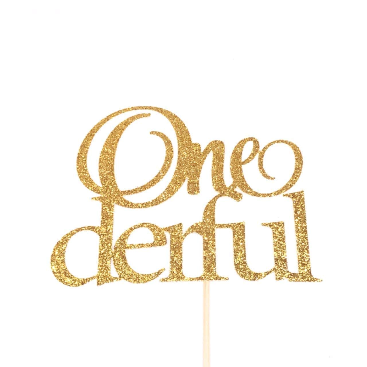 Onederful 1st Birthday Cake Topper - Premium Single Cake Decor for Baby's First Birthday Party, Wedding & Special Celebrations