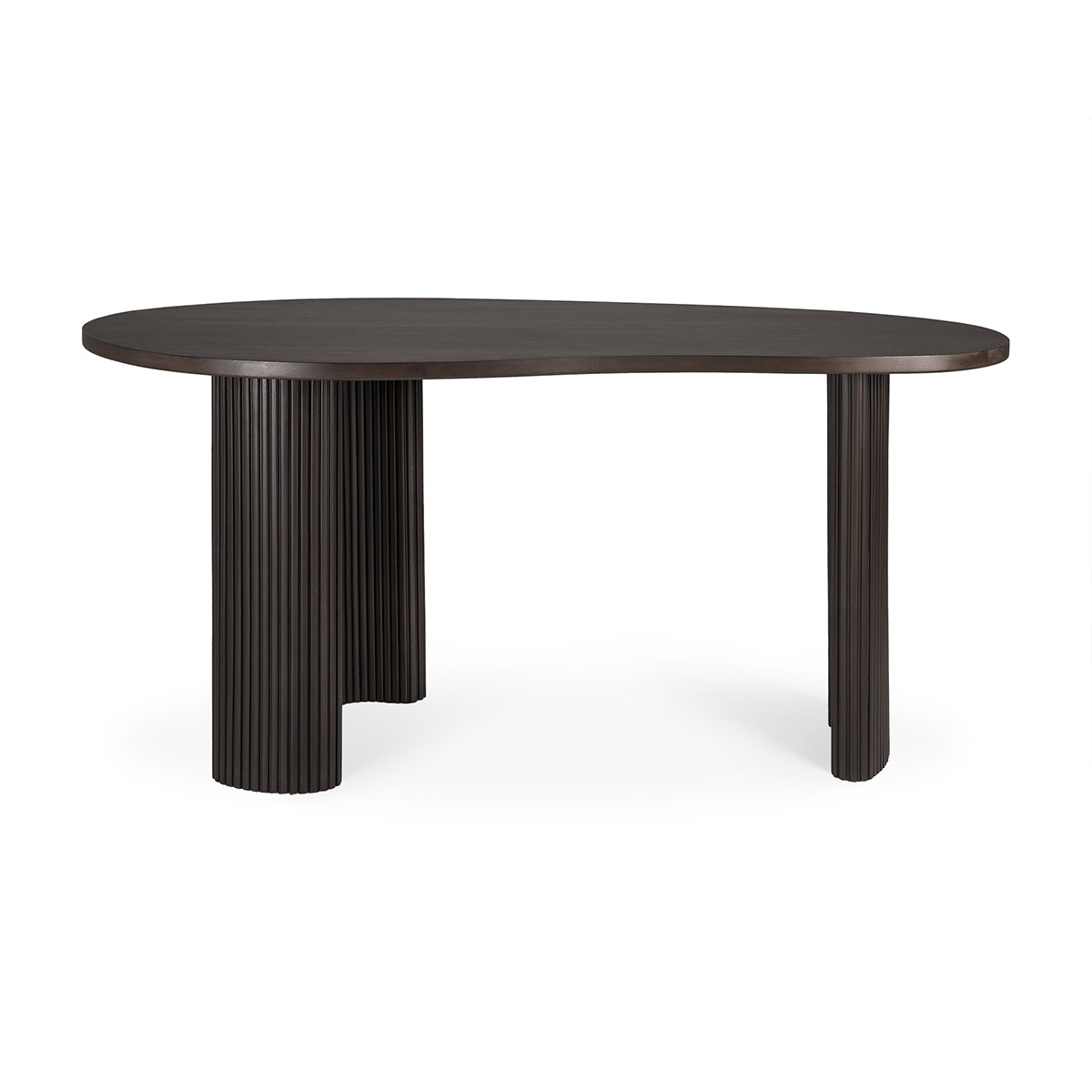 Ethnicraft Modern Boomerang Desk - Solid Wood Home Office Desk for Work & Study - Perfect for Small Spaces & Minimalist Decor