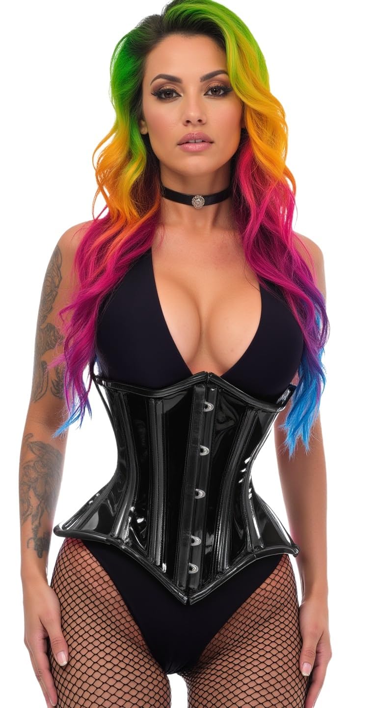 Lavish Clear Curvy Underbust Waist Cincher Corset for Women - Slimming Shapewear for Hourglass Figure | Perfect for Weddings, Cosplay & Burlesque Outfits