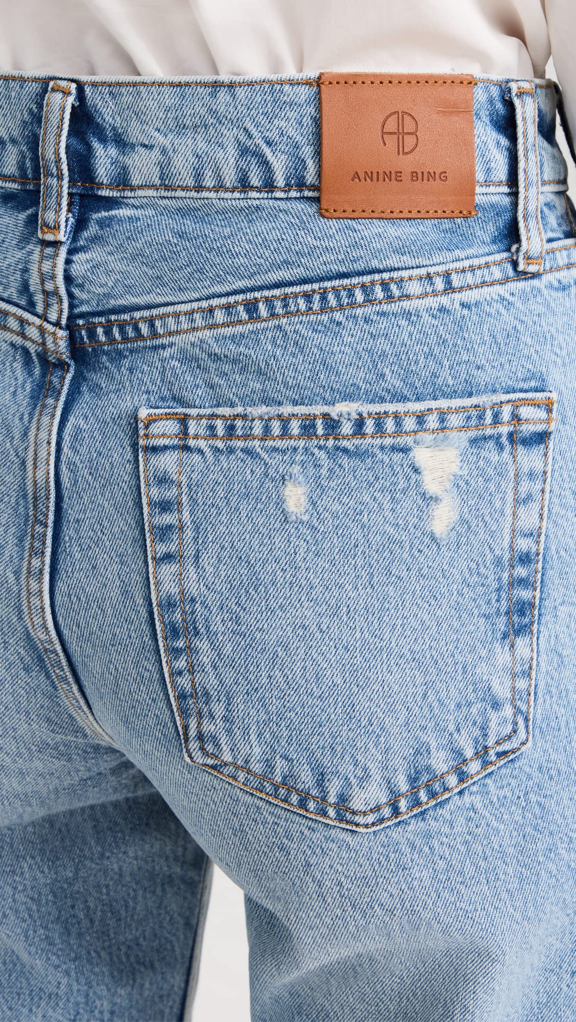 ANINE BING Women's Gavin Jeans - High Waist Slim Fit Stretch Denim Pants for Casual Wear & Everyday Outfits