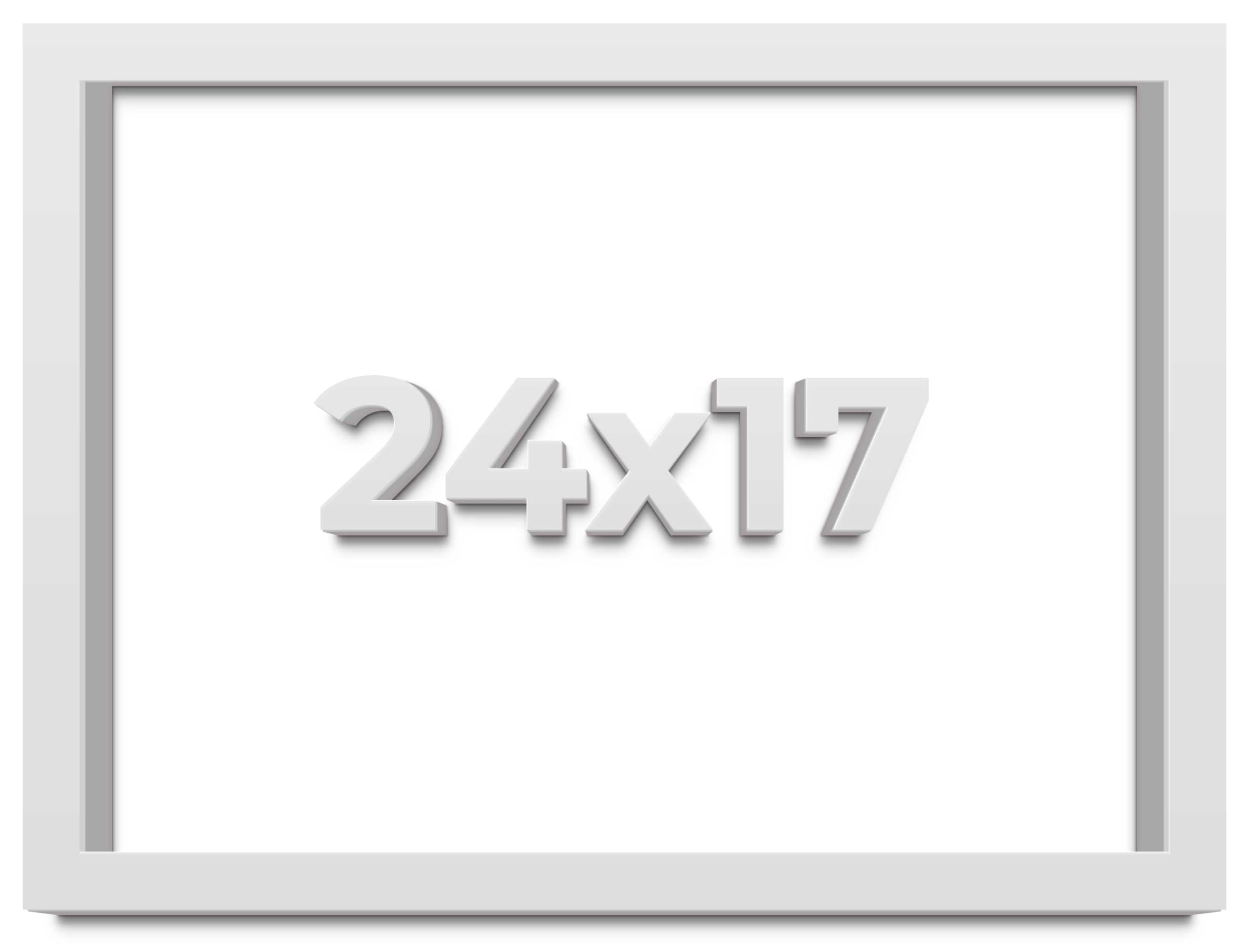 24x17 Inch White Shadow Box Display Frame - 2 Inch Rabbet Depth & 1.25 Inch Moulding Width - Shatter Resistant Acrylic Plexiglass with Foam Board Backing & Hanging Hardware - Perfect for Memorabilia, Artwork, and 3D Keepsake Display